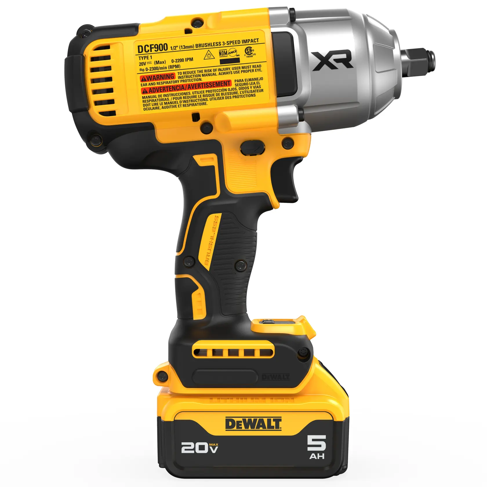 DEWALT® 20V MAX* XR® 1/2-in. High Torque Impact Wrench with Hog Ring Anvil thumbnail 4