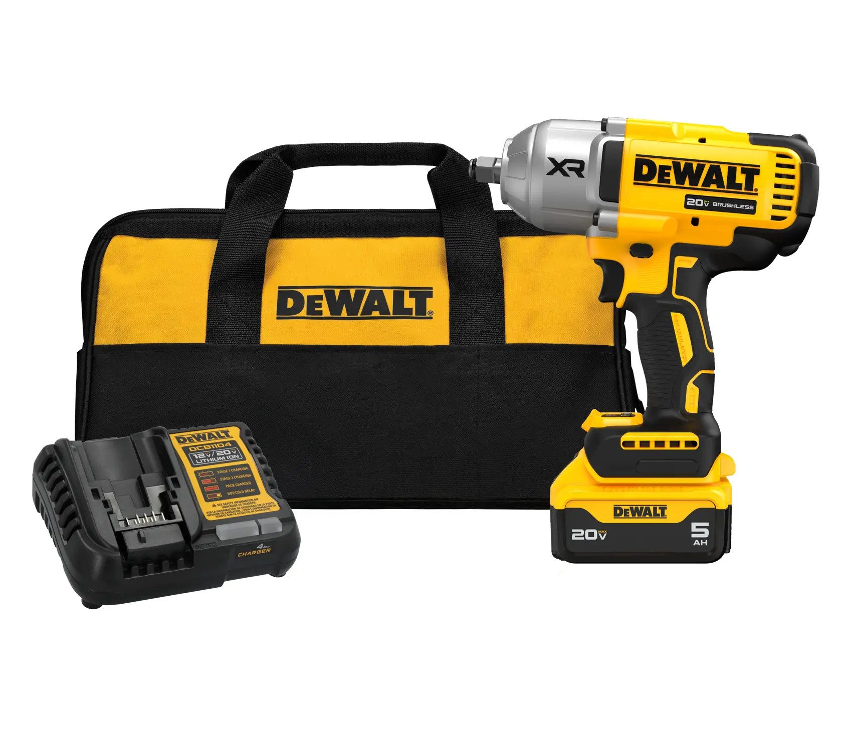 20V MAX XR(R) 1/2 in. High Torque Impact Wrench Kit with 20V MAX 5.0 Ah Battery 