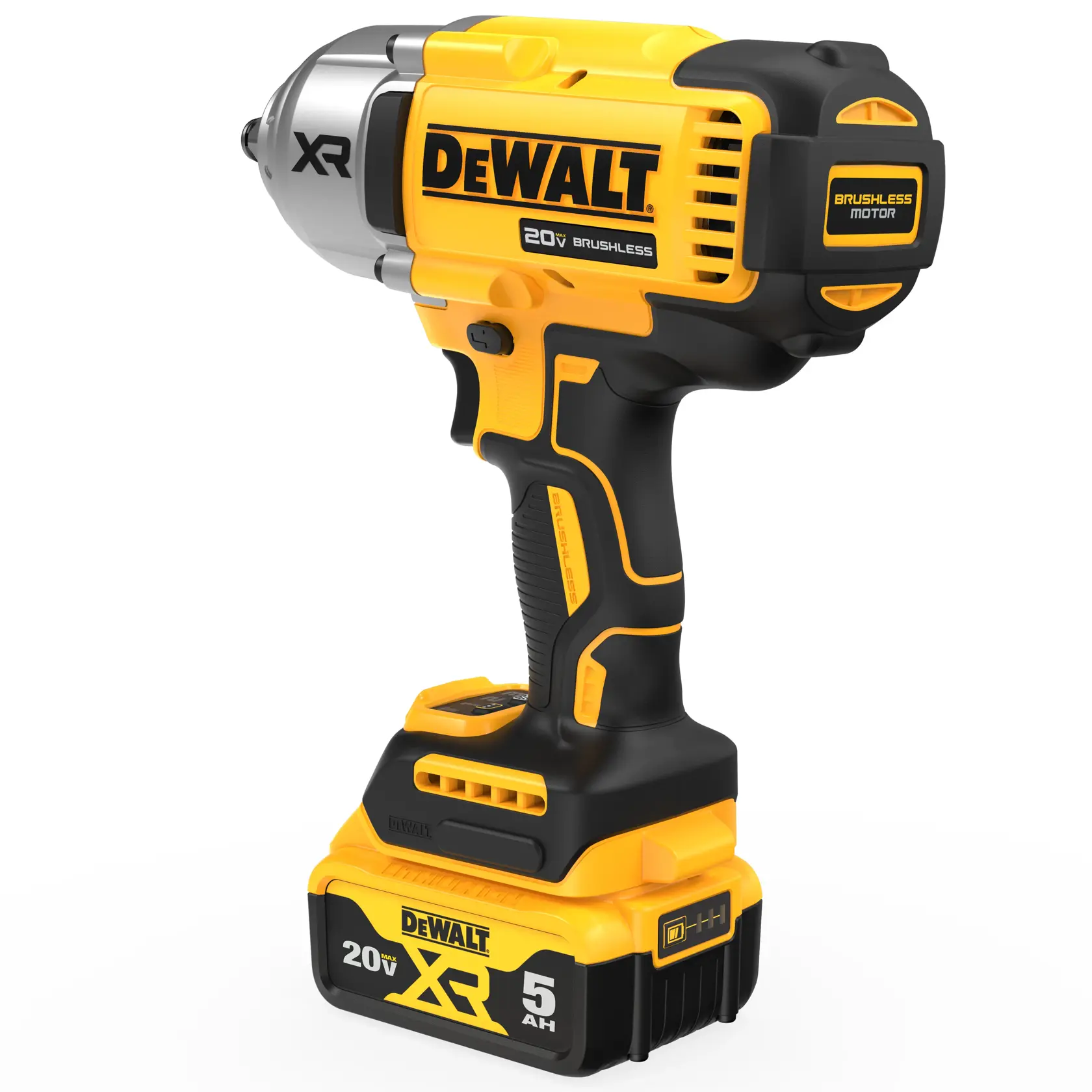 DEWALT® 20V MAX* XR 1/2-in. High Torque Impact Wrench with Hog Ring Anvil Kit with (2) 5.0 Ah Batteries & Charger Kit thumbnail 5