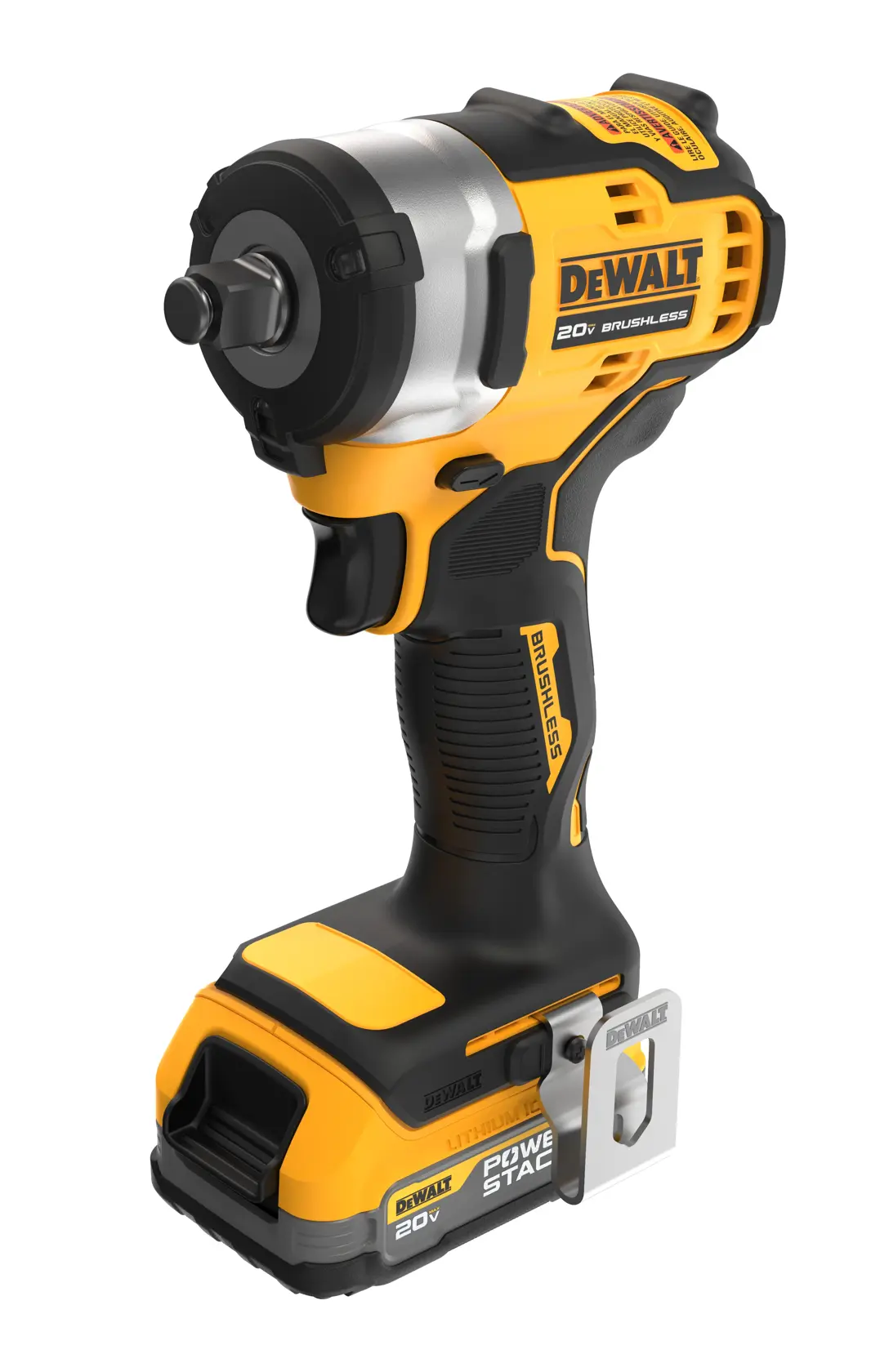 impact wrench on white slightly turned showing top of tool