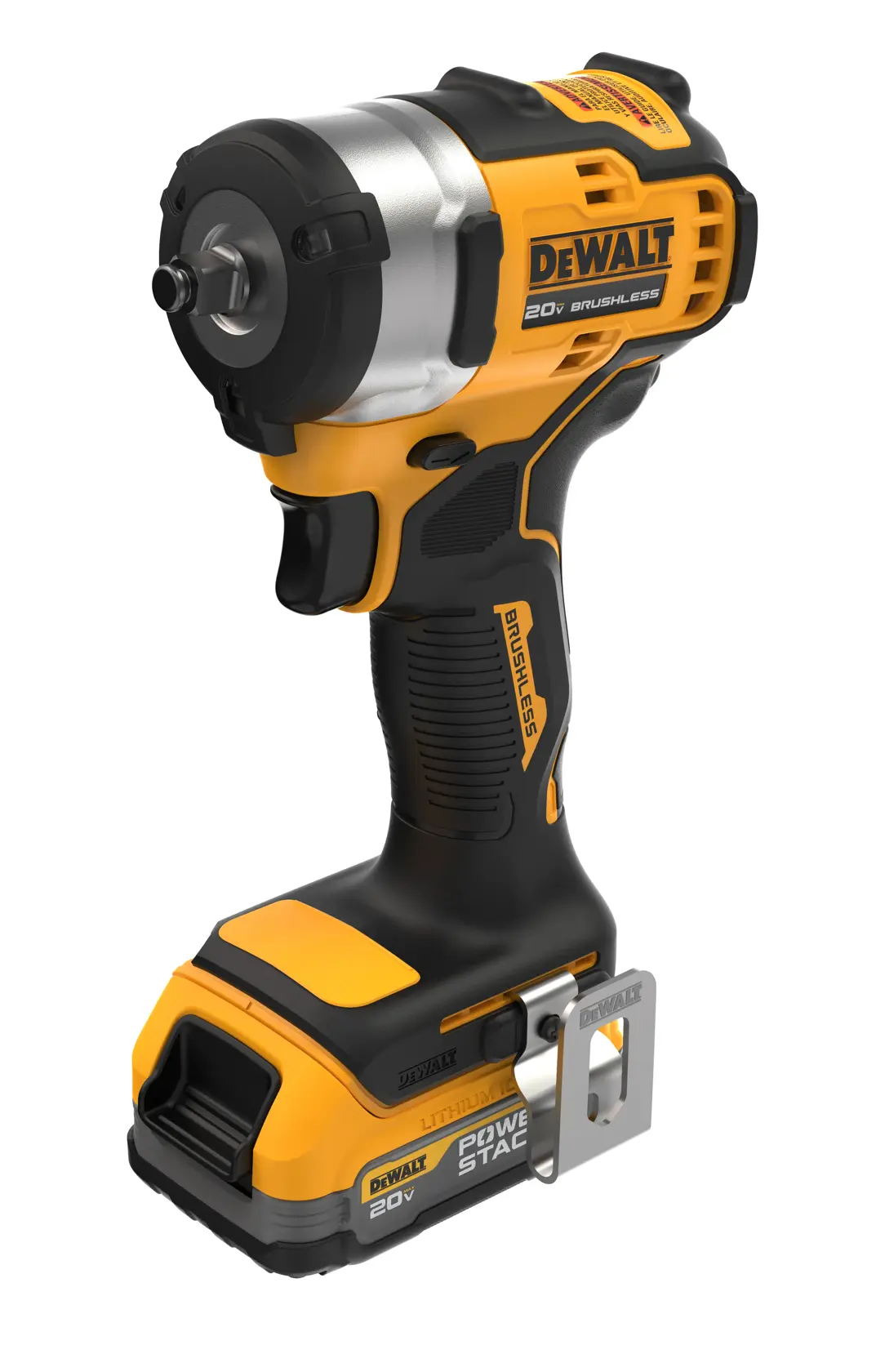 impact wrench on white slightly turned showing top of tool