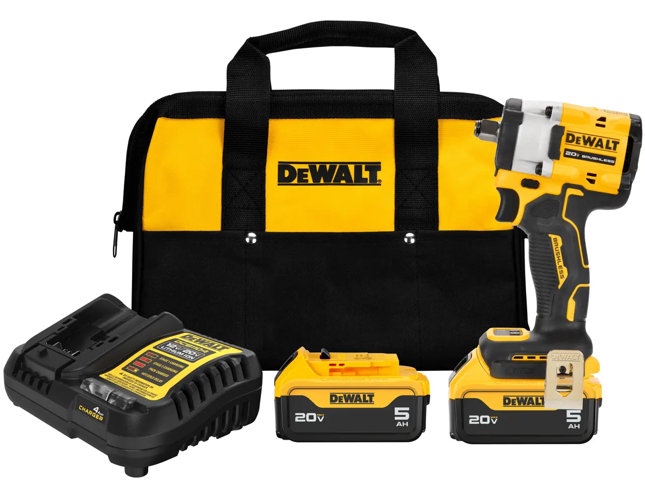 DEWALT® ATOMIC 20V MAX* 1/2-in. Cordless Impact Wrench with Hog Ring Anvil Kit