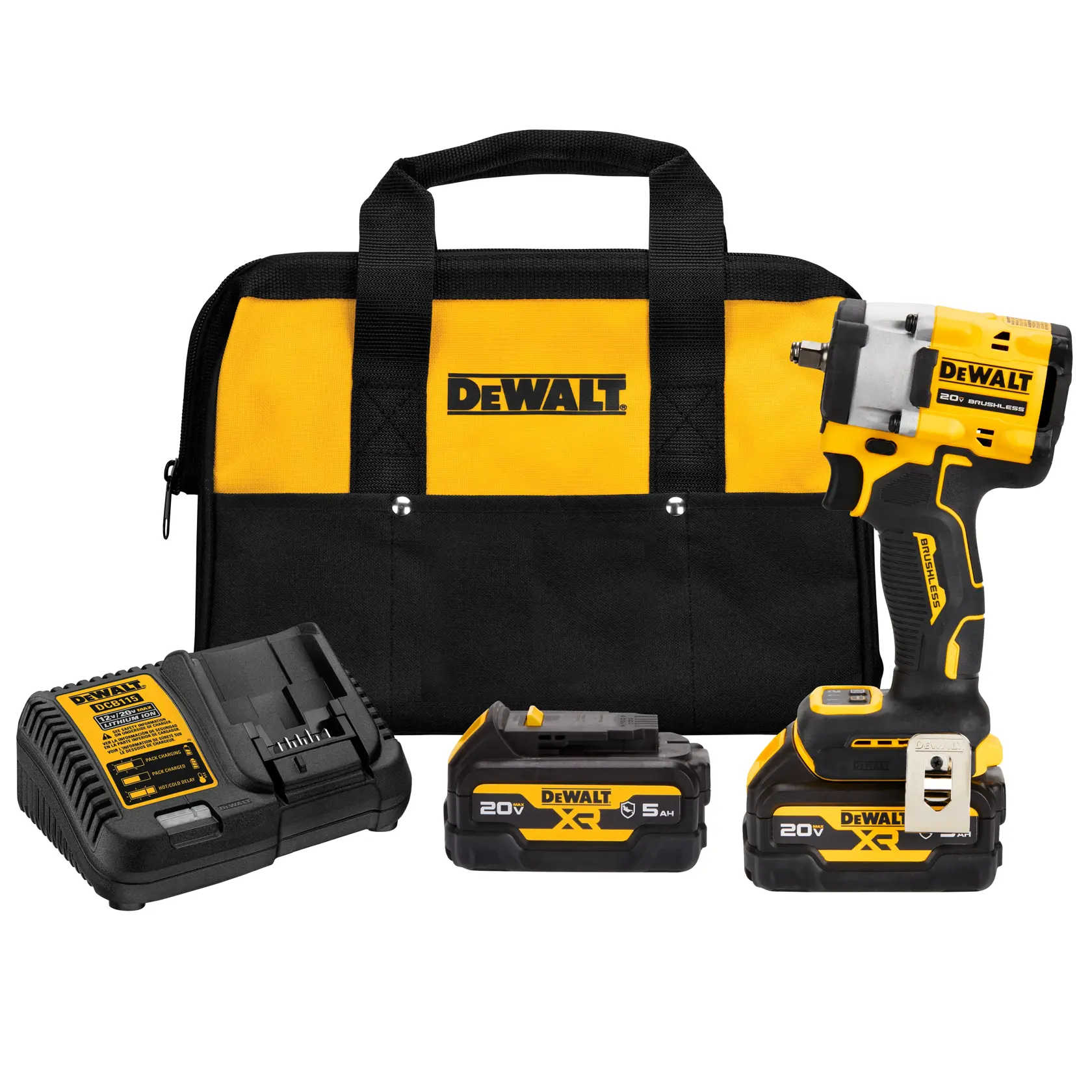 DEWALT® ATOMIC 20V MAX* 3/8 in Cordless Compact Impact Wrench With Hog Ring Anvil Kit