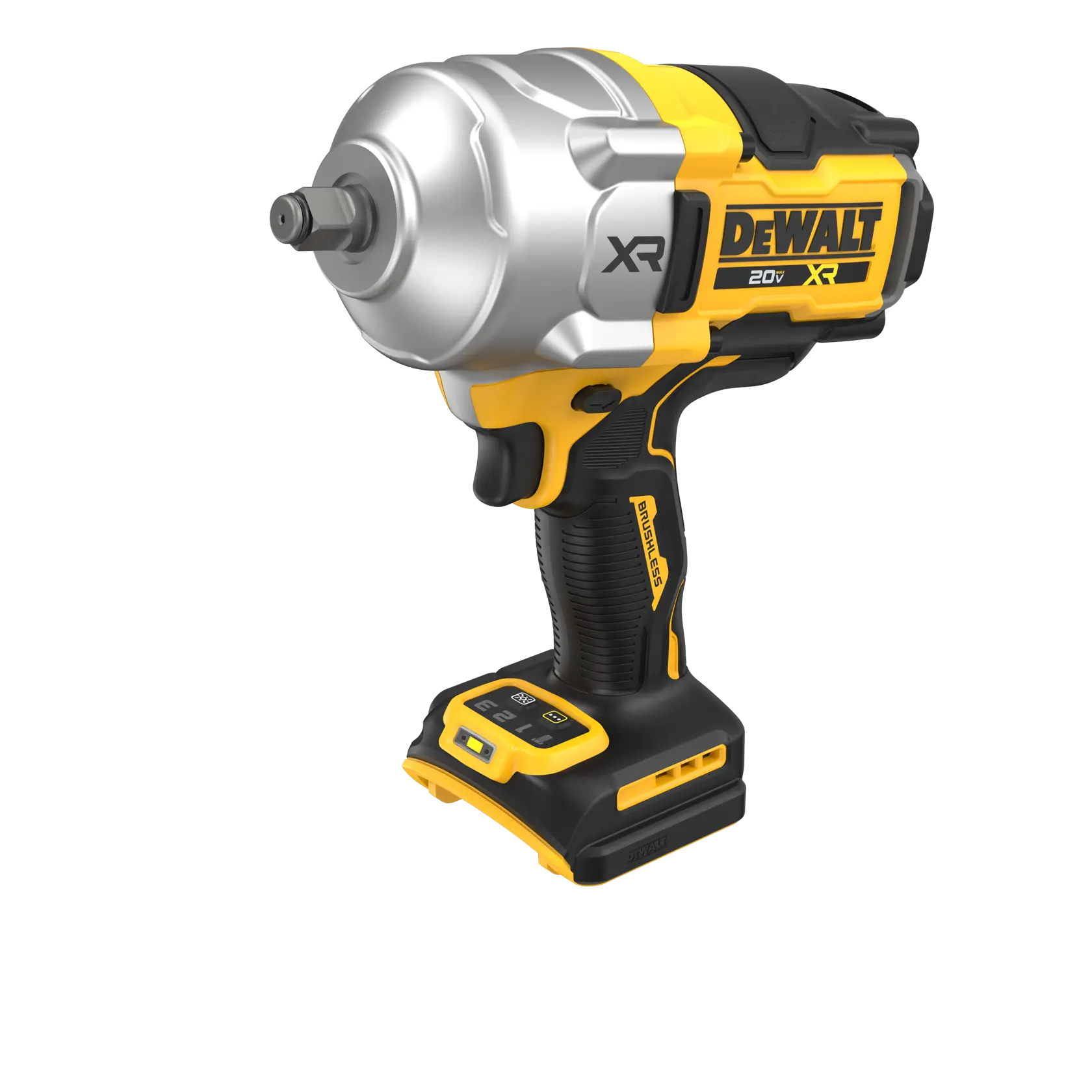 DEWALT 20V MAX  XR(®) 1/2 inch High-Torque Impact Wrench top front angled view (tool only)