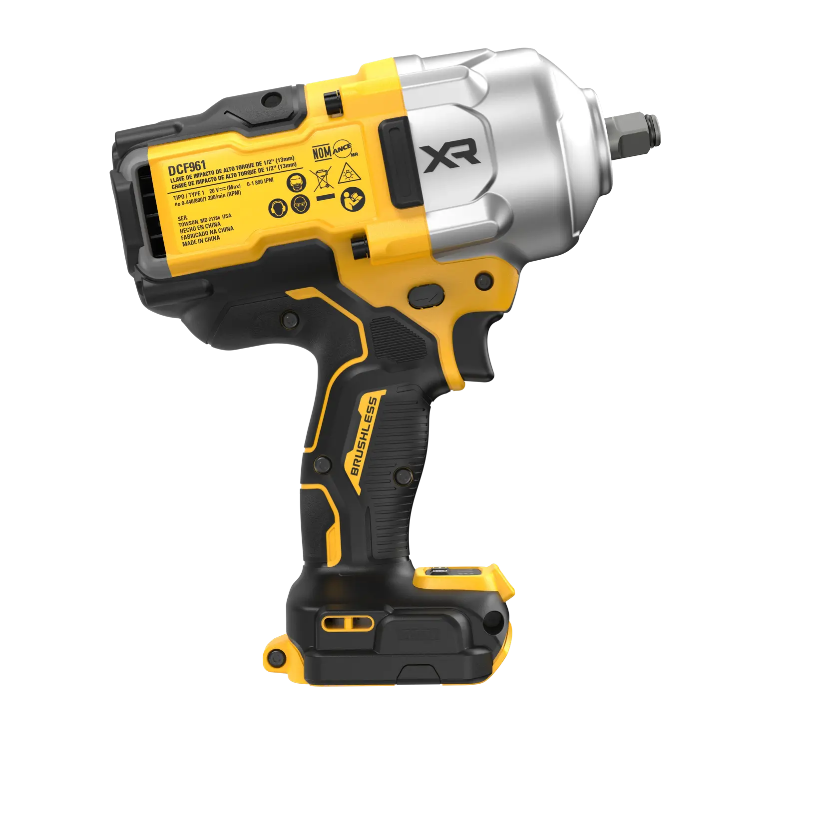 DEWALT® 20V MAX* XR® Brushless Cordless 1/2-in. High Torque Impact Wrench with Hog Ring Anvil (Tool Only) thumbnail 4