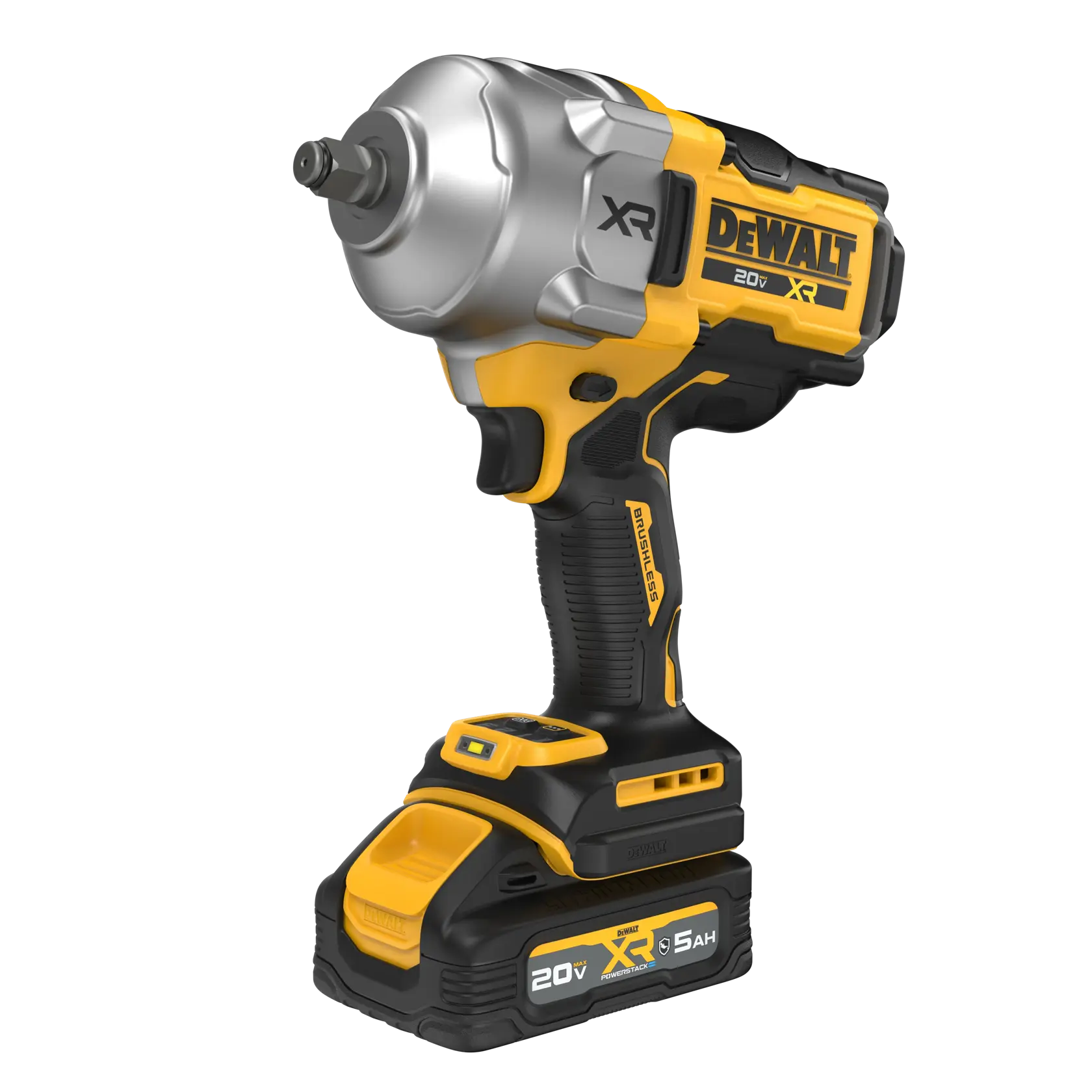 DEWALT® 20V MAX* XR® Brushless Cordless 1/2 In High Torque Impact Wrench with Hog Ring Anvil Kit