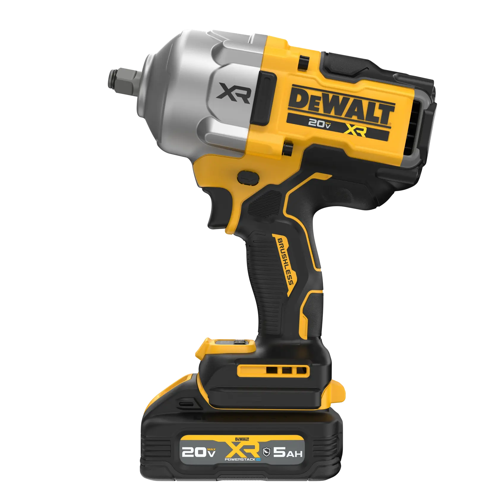DEWALT 20V MAX  XR® High Torque 1/2“ Impact Wrench front side flat view