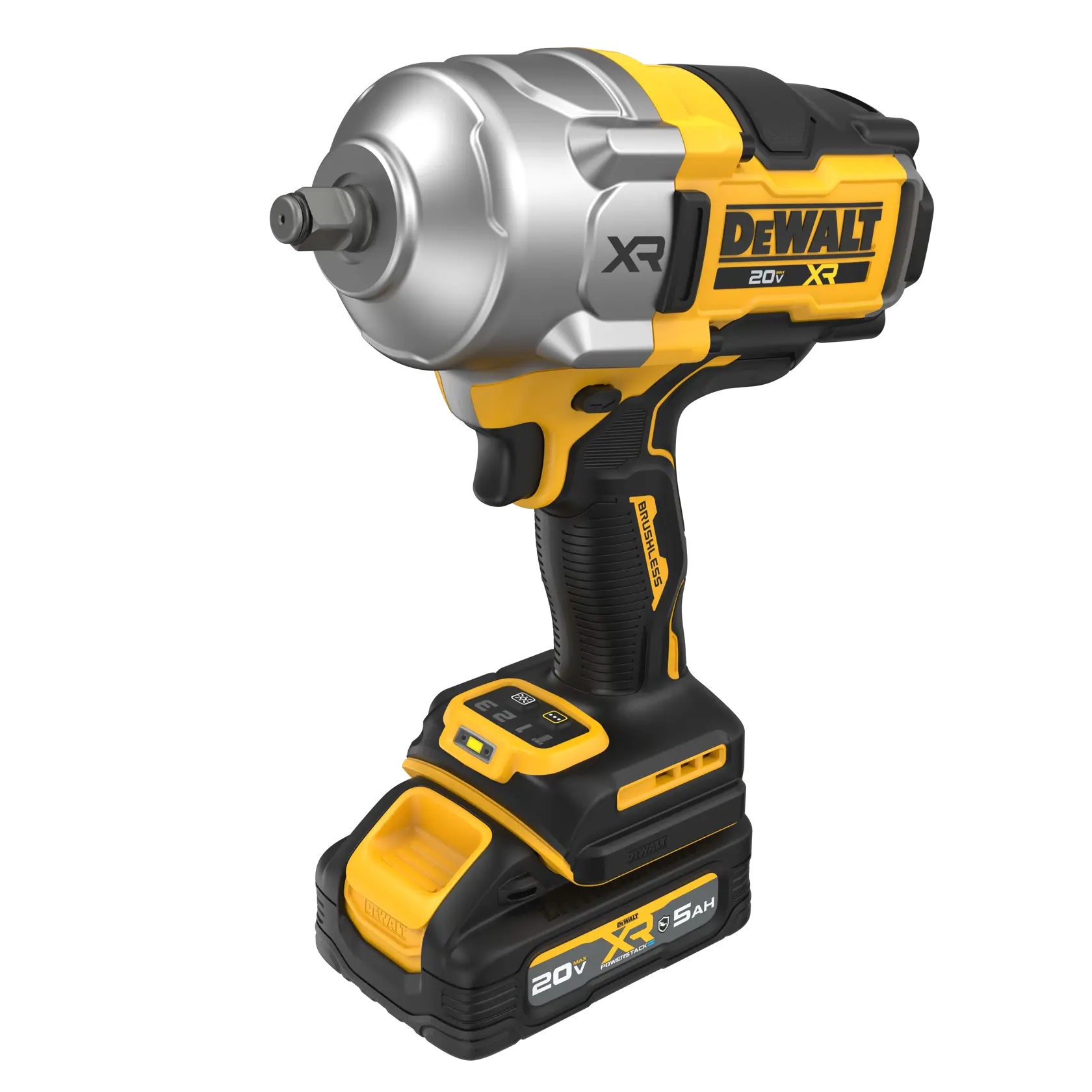 DEWALT 20V MAX  XR® High Torque 1/2“ Impact Wrench top front angled view