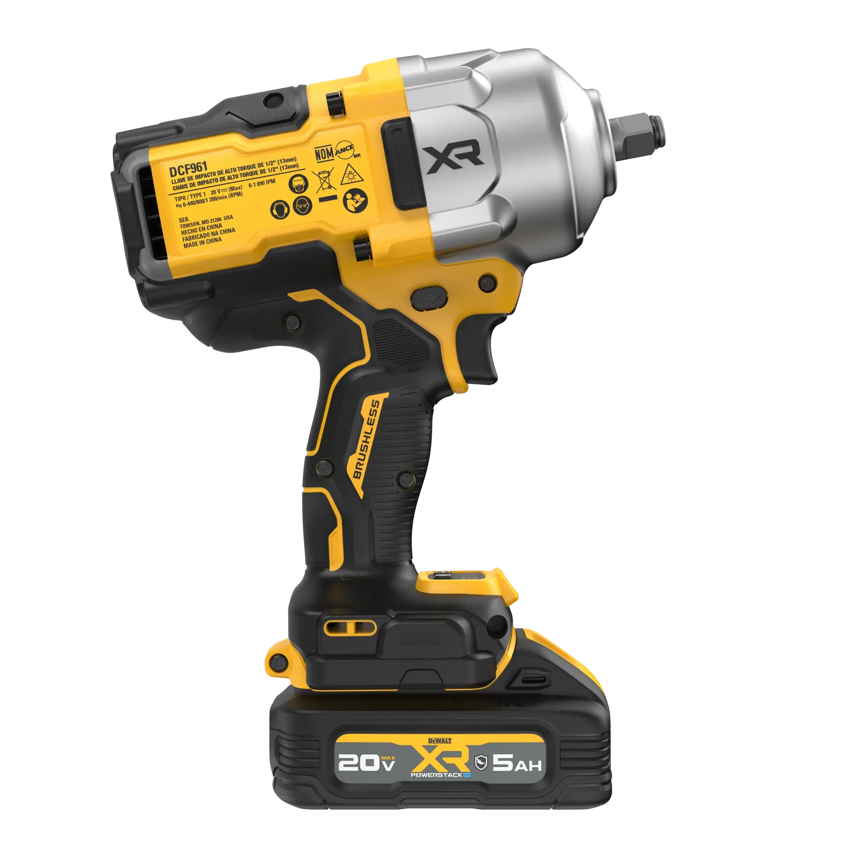 DEWALT® 20V MAX* XR® Brushless Cordless 1/2 In High Torque Impact Wrench with Hog Ring Anvil Kit thumbnail 4
