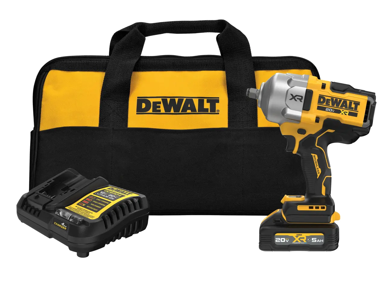 20V MAX XR Brushless Cordless 1/2-in High Torque Impact Wrench with Hog Ring Anvil Kit with XR POWERSTACK