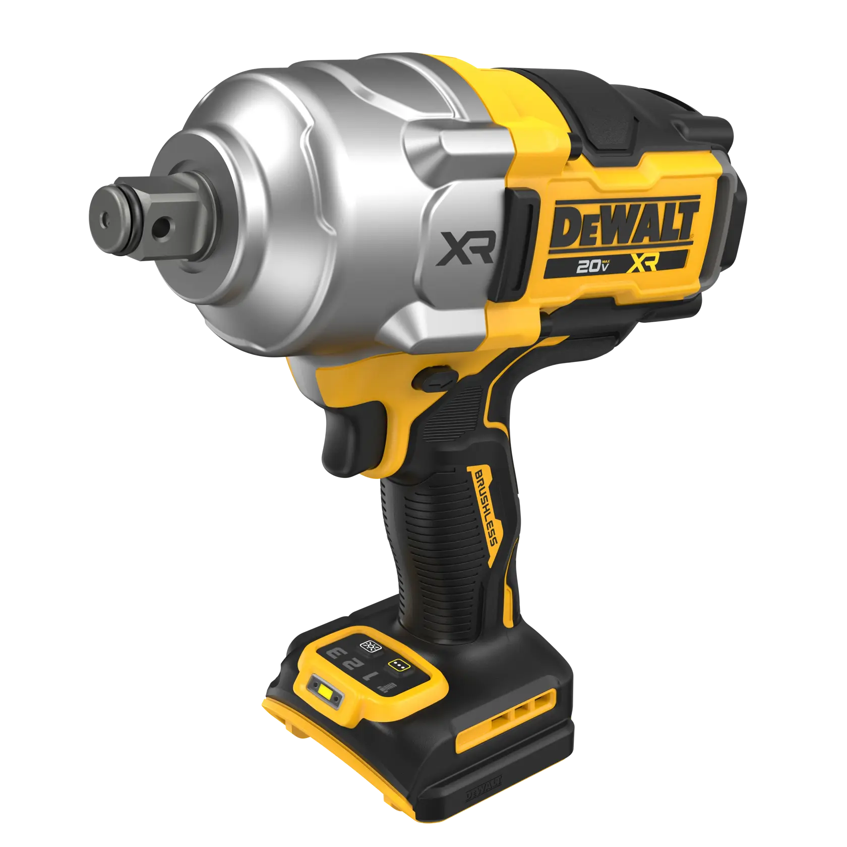 DEWALT 20V MAX XR® High Torque 3/4“ Impact Wrench top front angled view (Tool Only)
