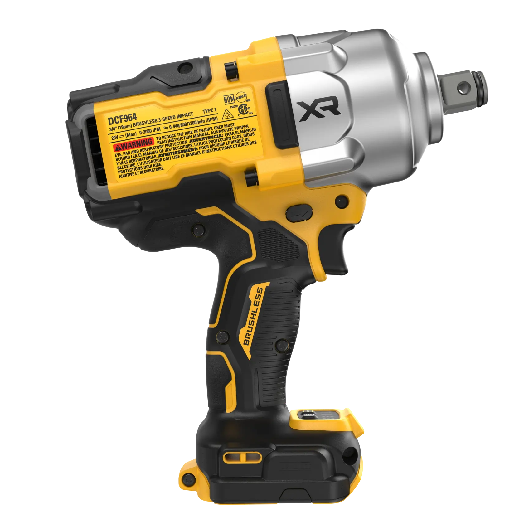 DEWALT® 20V MAX* XR® Brushless Cordless 3/4-in. High Torque Impact Wrench with Hog Ring Anvil (Tool Only) thumbnail 4