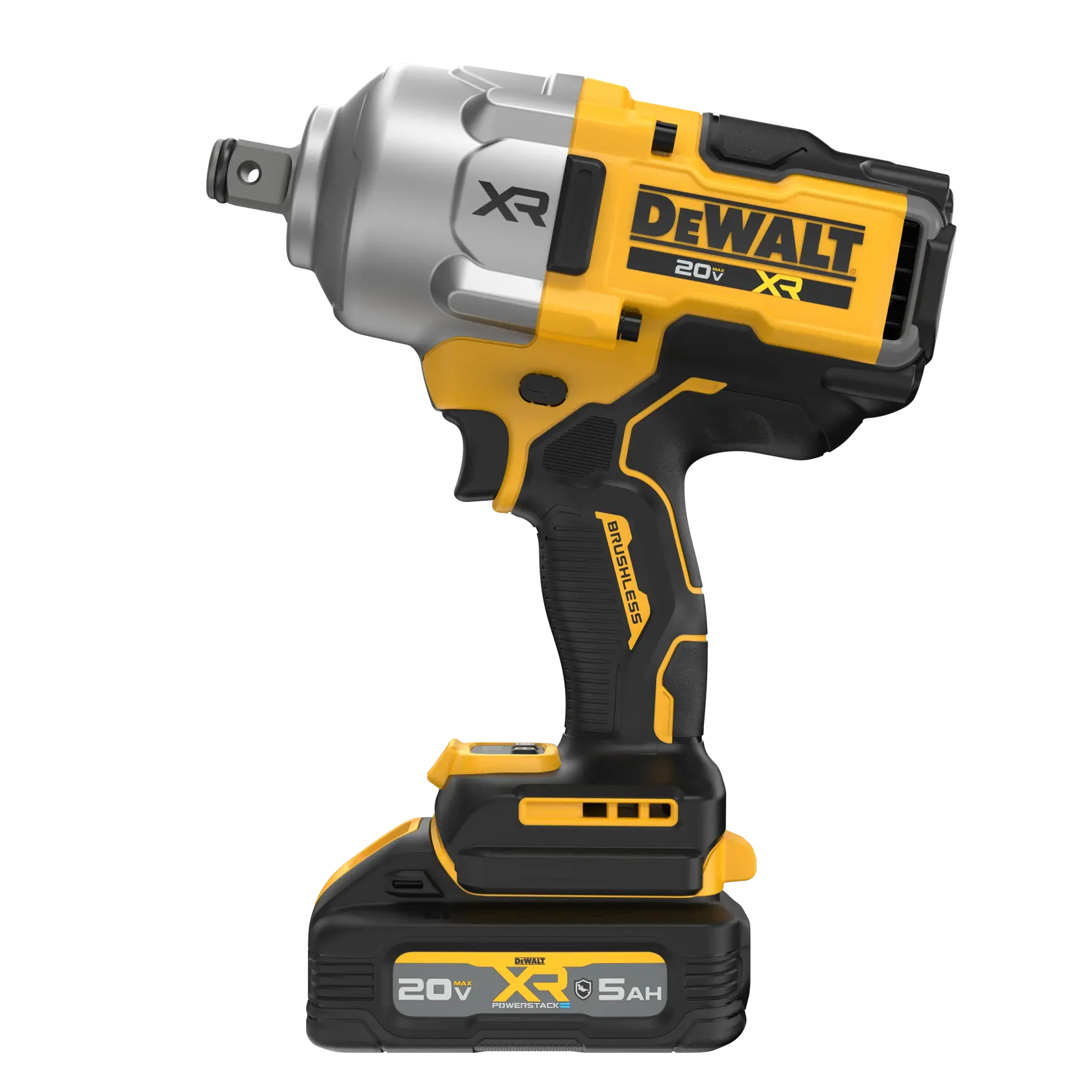 DEWALT 20V MAX XR® High Torque 3/4“ Impact Wrench front side flat view (Tool Only)