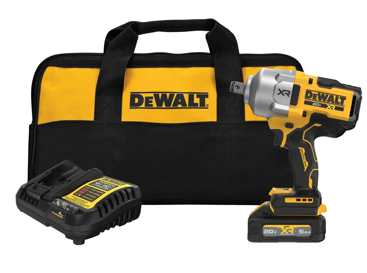 20V MAX XR 3/4-in Brushless High Torque Impact Wrench With Hog Ring Anvil Kit and XR POWERSTACK