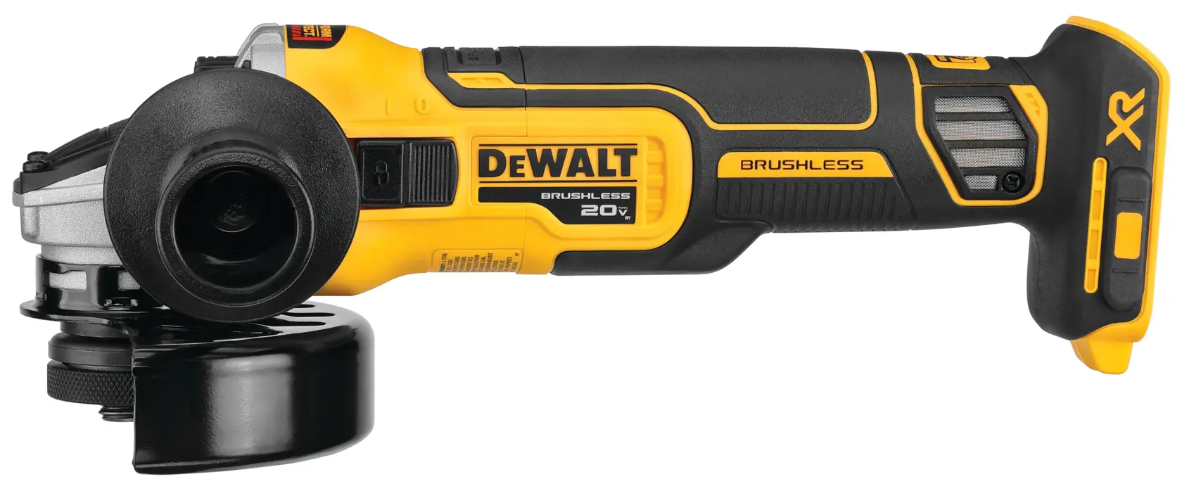 DEWALT 20V MAX* XR® 4-1/2-Inch (127mm) Slide Switch Small Angle Grinder with KICKBACK BREAK (Tool Only)