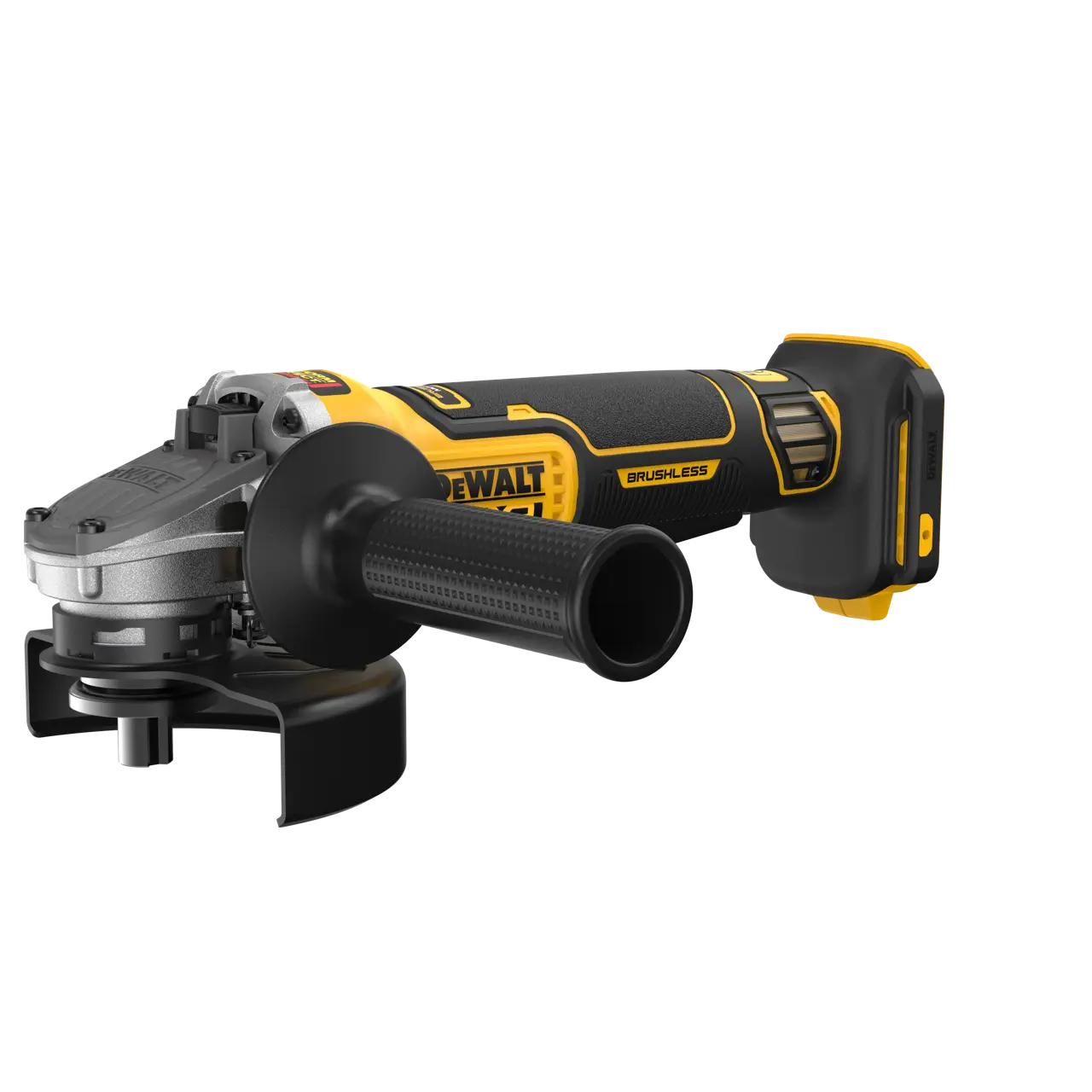 DEWALT 20V MAX* XR®  4-1/2 in. - 5 in. Angle Grinder viewed from the front right side on white background