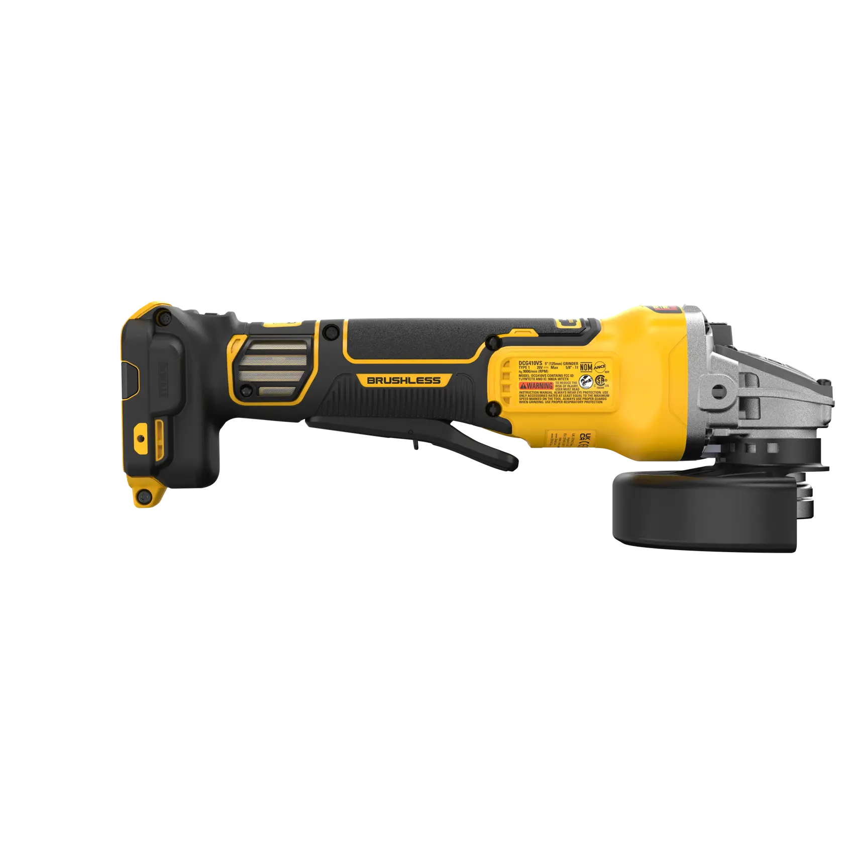 DEWALT® 20V MAX* XR® Brushless Cordless 4-1/2-in. - 5-in. (114mm - 127mm) Variable Speed Paddle Switch Angle Grinder (Tool Only) thumbnail 4