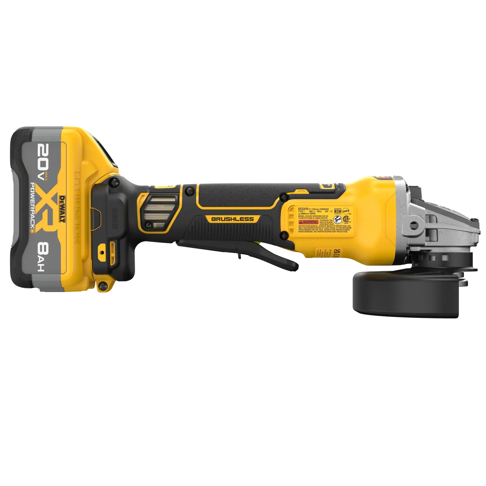 DEWALT® 20V MAX* XR® Brushless Cordless 4-1/2-in. - 5-in.  Angle Grinder Kit thumbnail 4