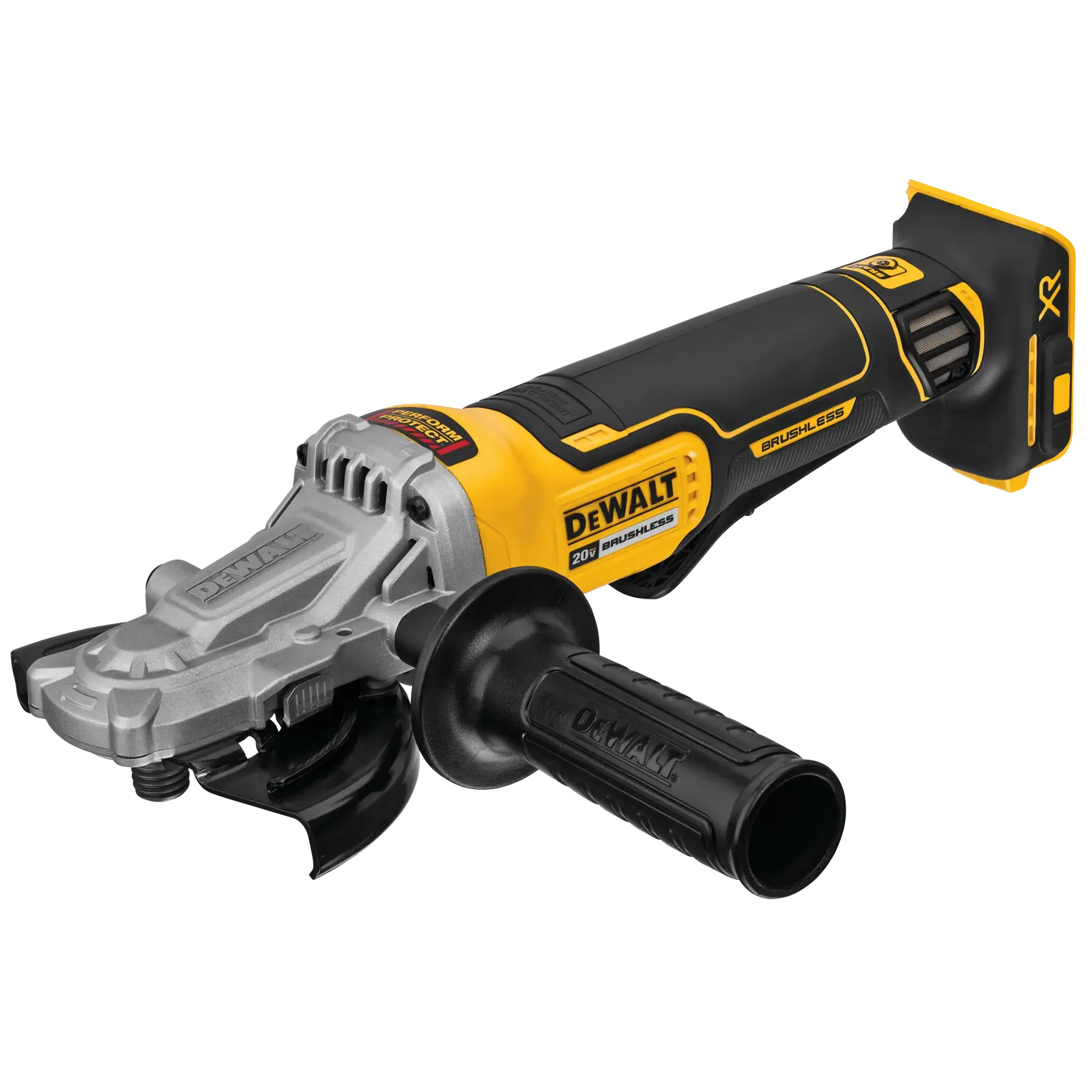 profile of FLATHEAD PADDLE SWITCH SMALL ANGLE GRINDER WITH KICKBACK BRAKE