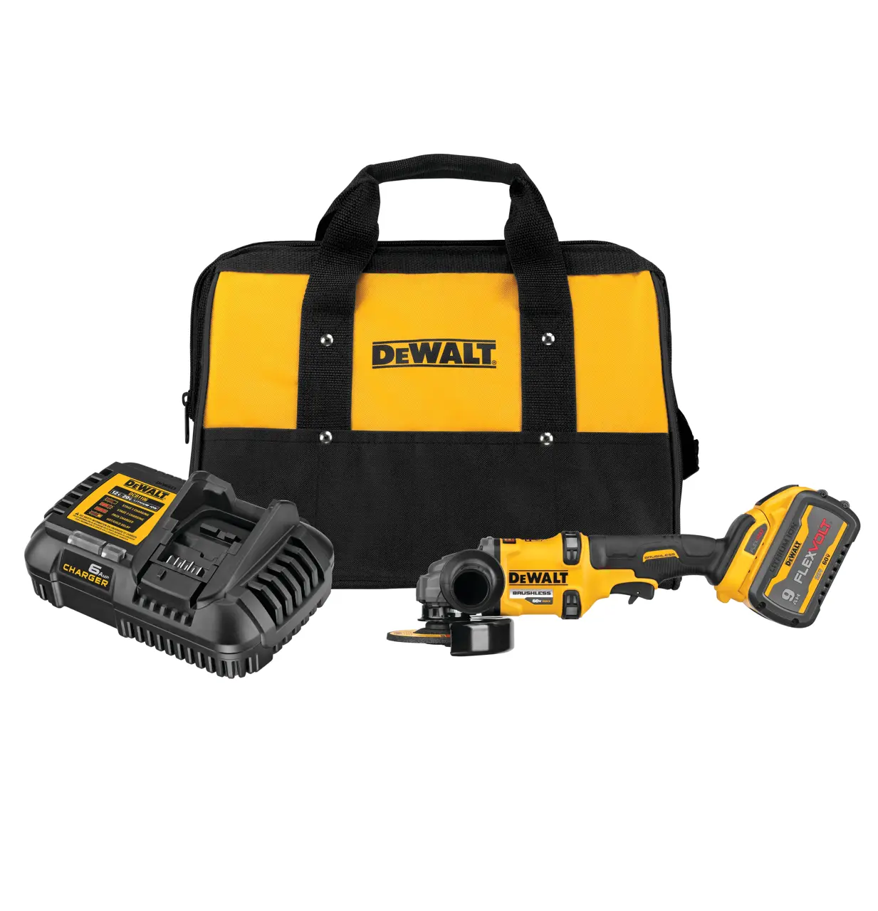 60V MAX 4-1/2-in - 6-in Brushless Cordless Grinder With KICKBACK BRAKE Kit
