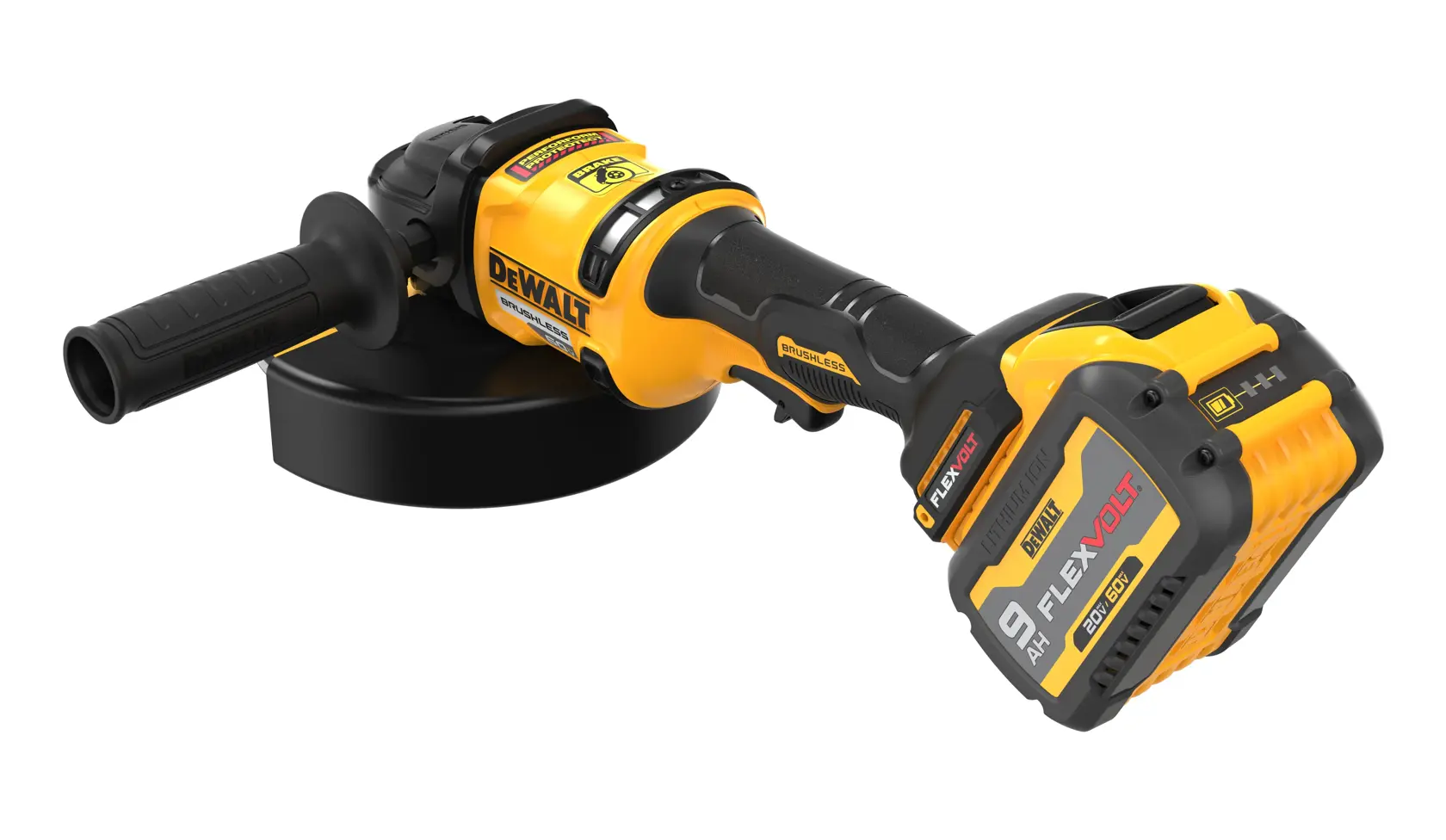 DEWALT® FLEXVOLT 60V MAX* 7-in. (178mm) Brushless Cordless Angle Grinder with KICKBACK BREAK with (2) 9.0 Ah Batteries and Charger thumbnail 5