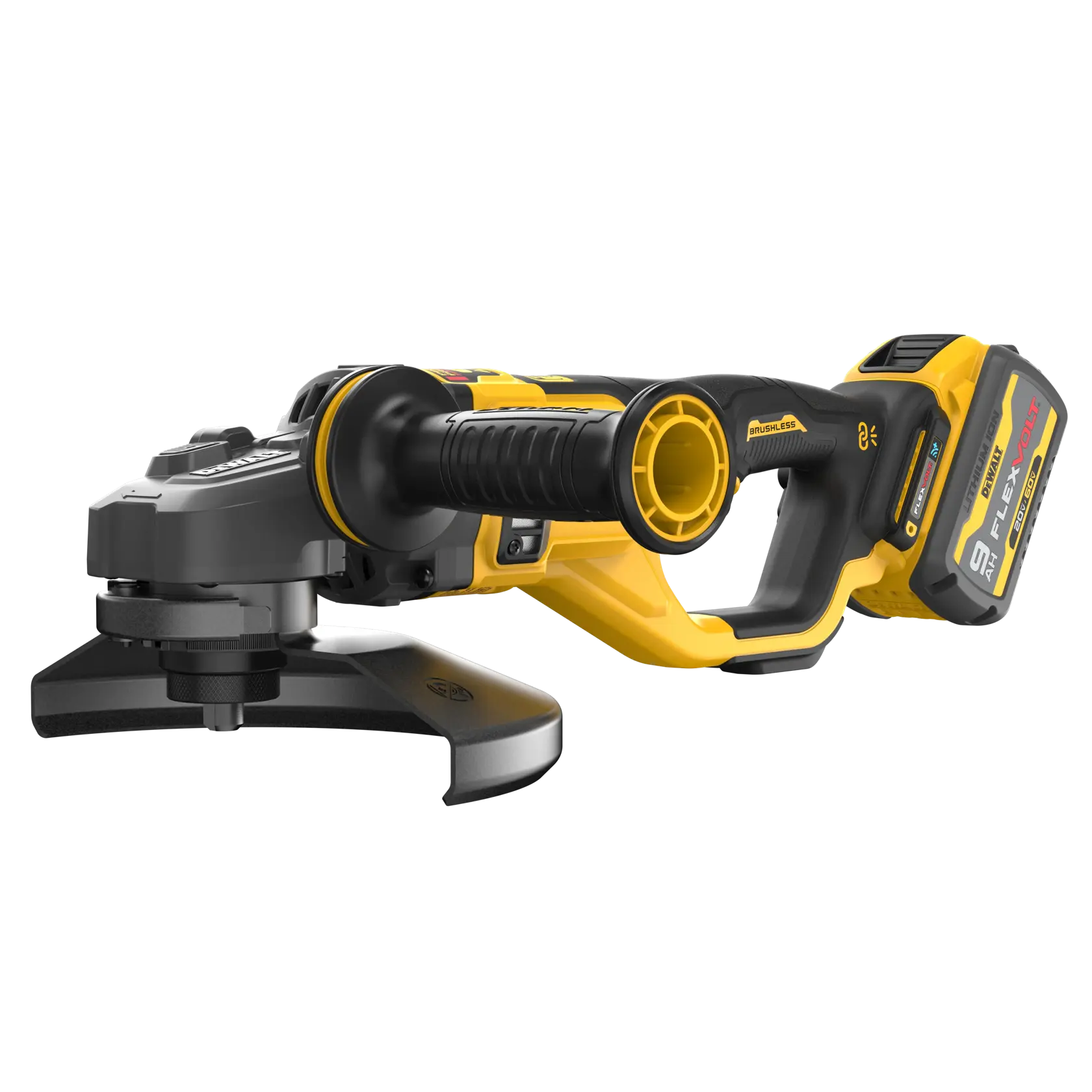 DEWALT® FLEXVOLT 60V MAX* 7-in. - 9-in. (178mm - 230mm) Cordless Large Angle Grinder with (2) 9.0 Ah Batteries and Charger
