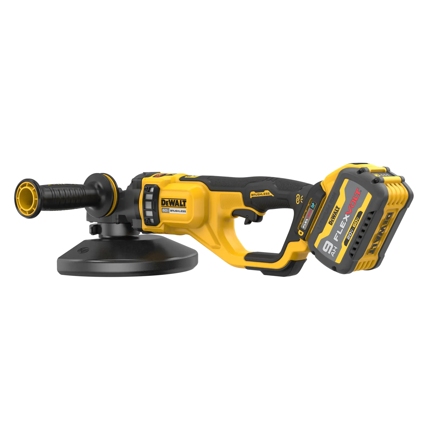 DEWALT® FLEXVOLT 60V MAX* 7-in. - 9-in. (178mm - 230mm) Cordless Large Angle Grinder with (2) 9.0 Ah Batteries and Charger thumbnail 5