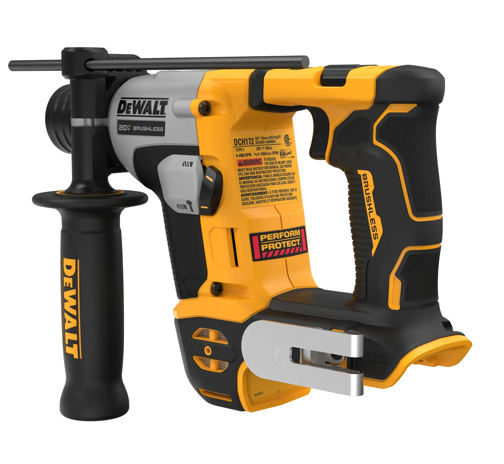 DEWALT® 20V MAX* ATOMIC Cordless Brushless 5/8 in SDS Plus Rotary Hammer Drill - Tool Only thumbnail 5