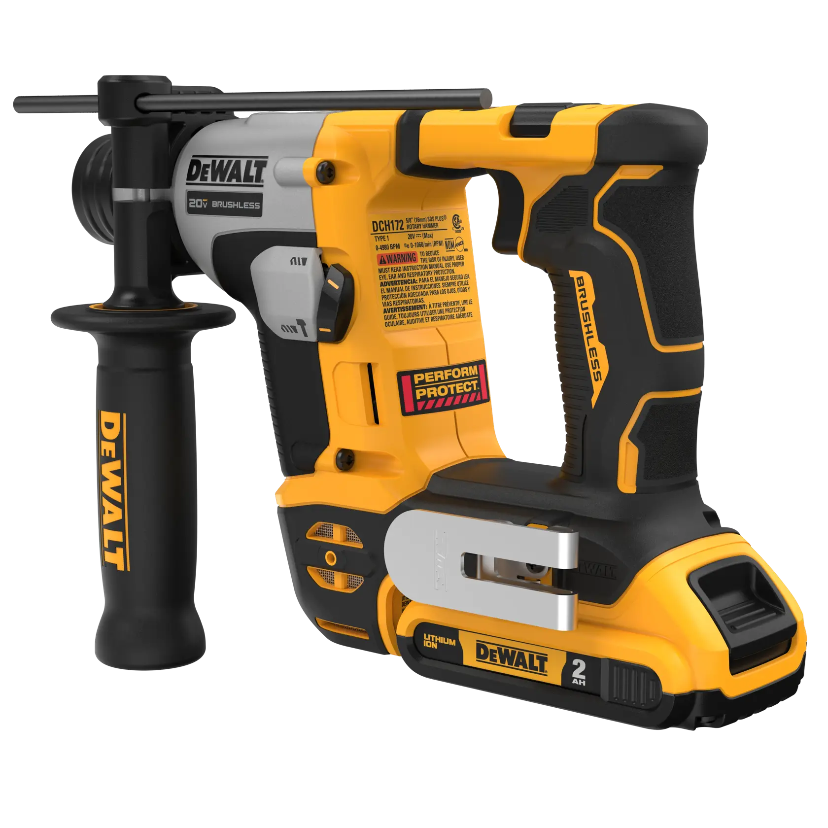 DEWALT® 20V MAX* ATOMIC™ 5/8-in. Brushless Cordless SDS PLUS Rotary Hammer Kit thumbnail 5