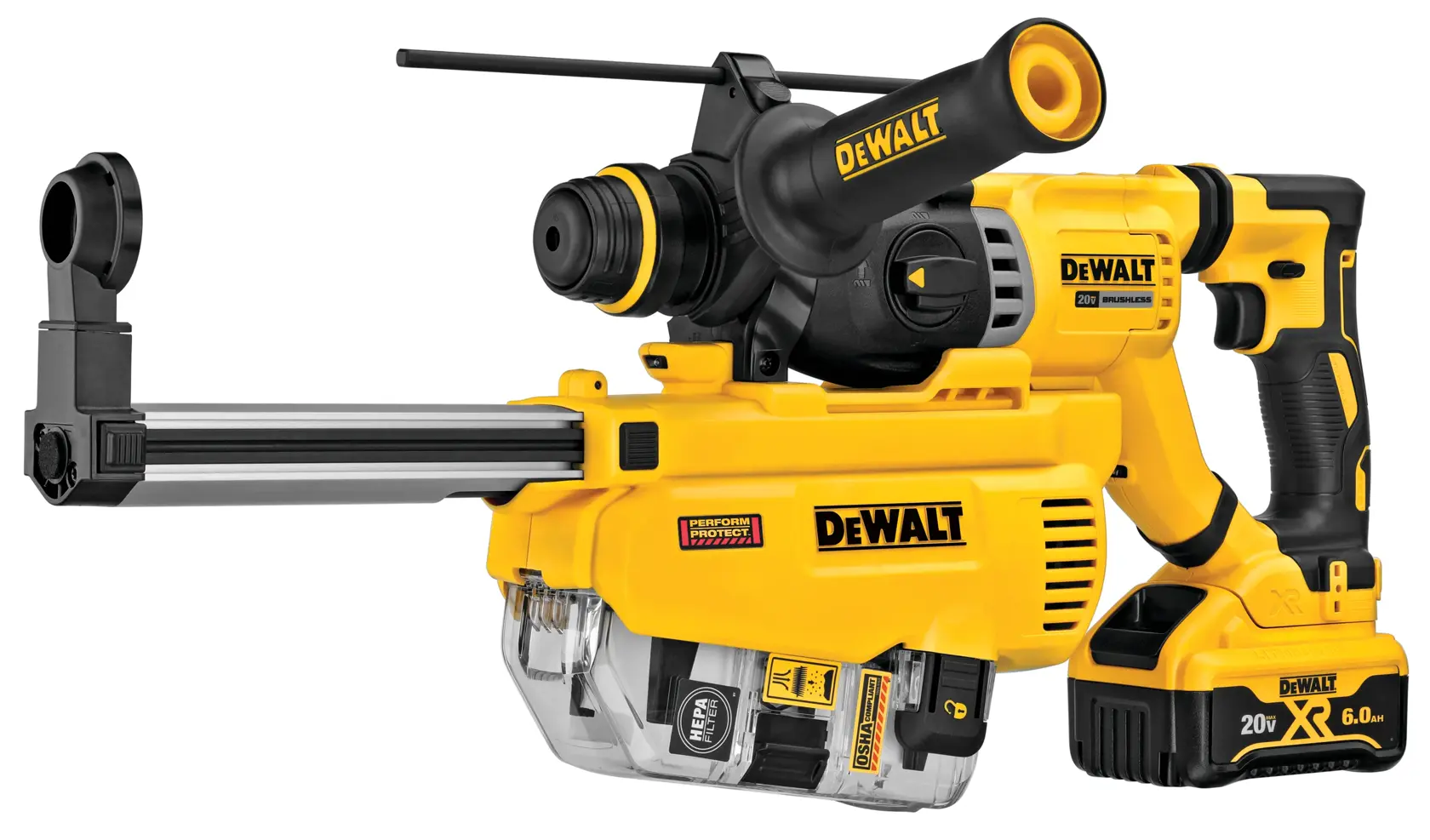 DEWALT 20V MAX* XR® Brushless 1-1/8 in. SDS Plus D-Handle Rotary Hammer Kit