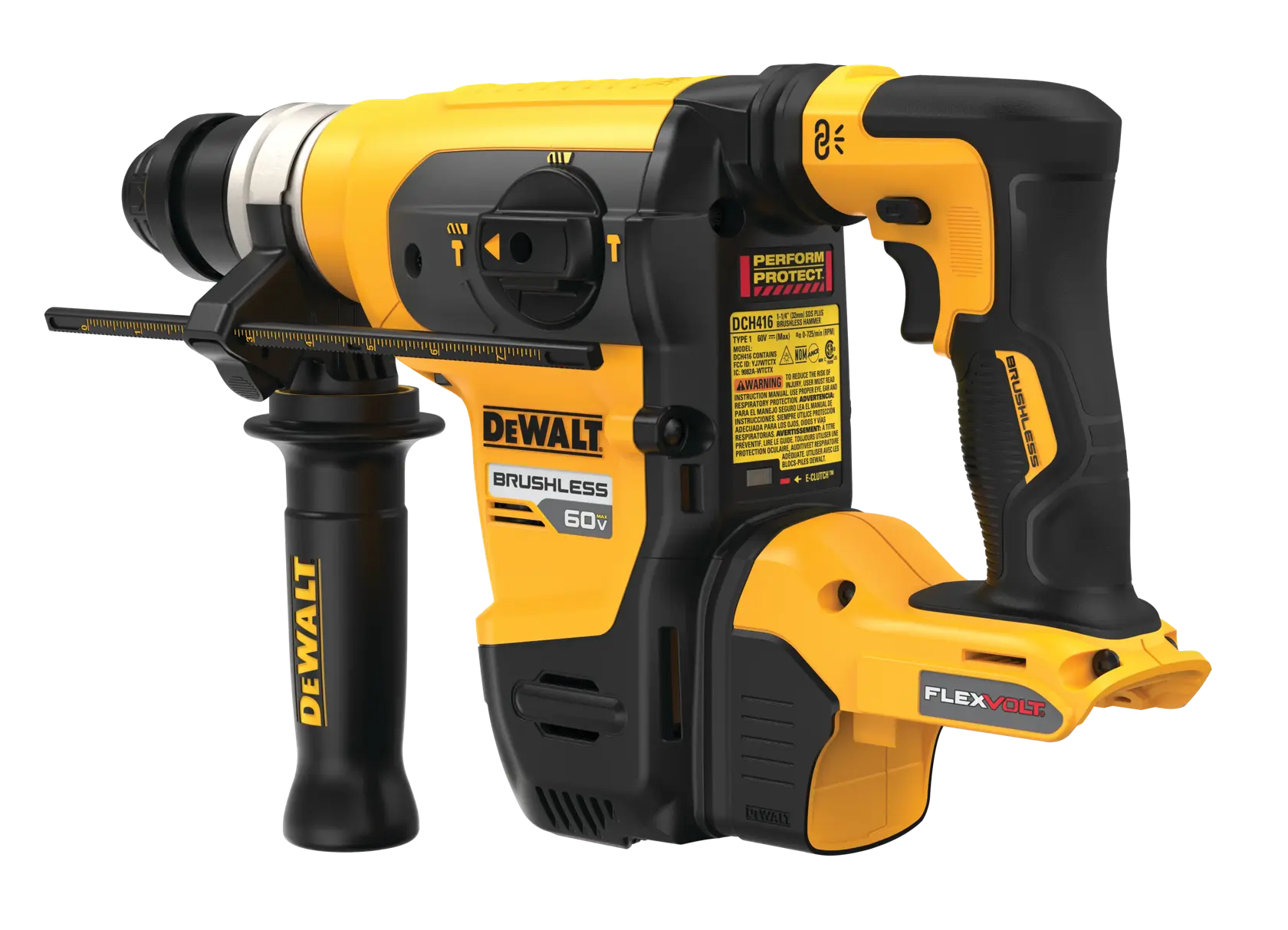 DEWALT® FLEXVOLT 60V MAX* Brushless Cordless SDS PLUS 1-1/4-in (32mm) Rotary Hammer (Tool Only) thumbnail 5