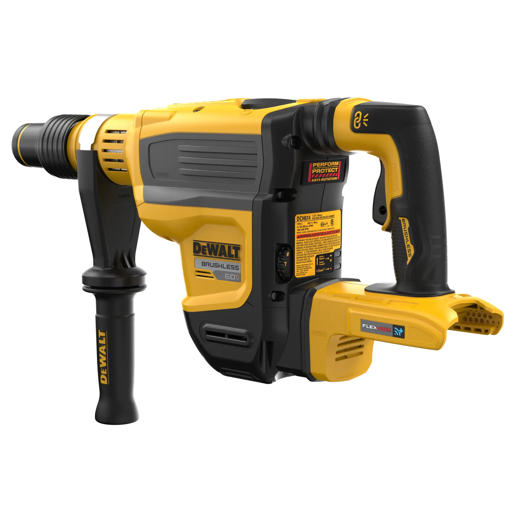 DEWALT® FLEXVOLT 60V MAX* Brushless Cordless 1-3/4-in. (45mm) SDS MAX Combination Rotary Hammer (Tool Only) thumbnail 5