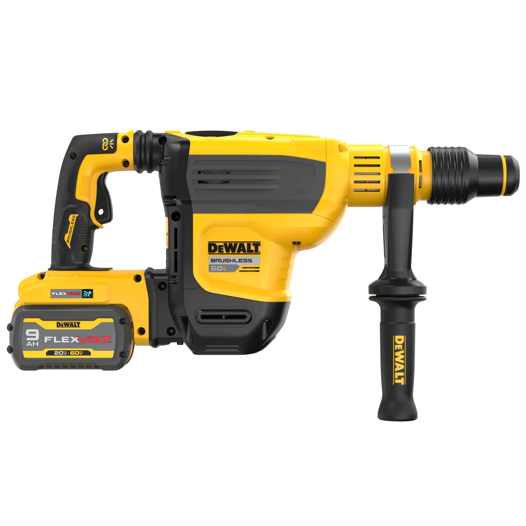 DEWALT® FLEXVOLT 60V MAX* Brushless Cordless SDS MAX 1-3/4-in. (44mm) Combination Rotary Hammer Drill with (2) 9.0 Ah Batteries and Charger thumbnail 4