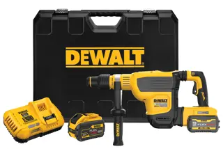 Brushless, cordless SDS MAX combination rotary hammer with its complete kit