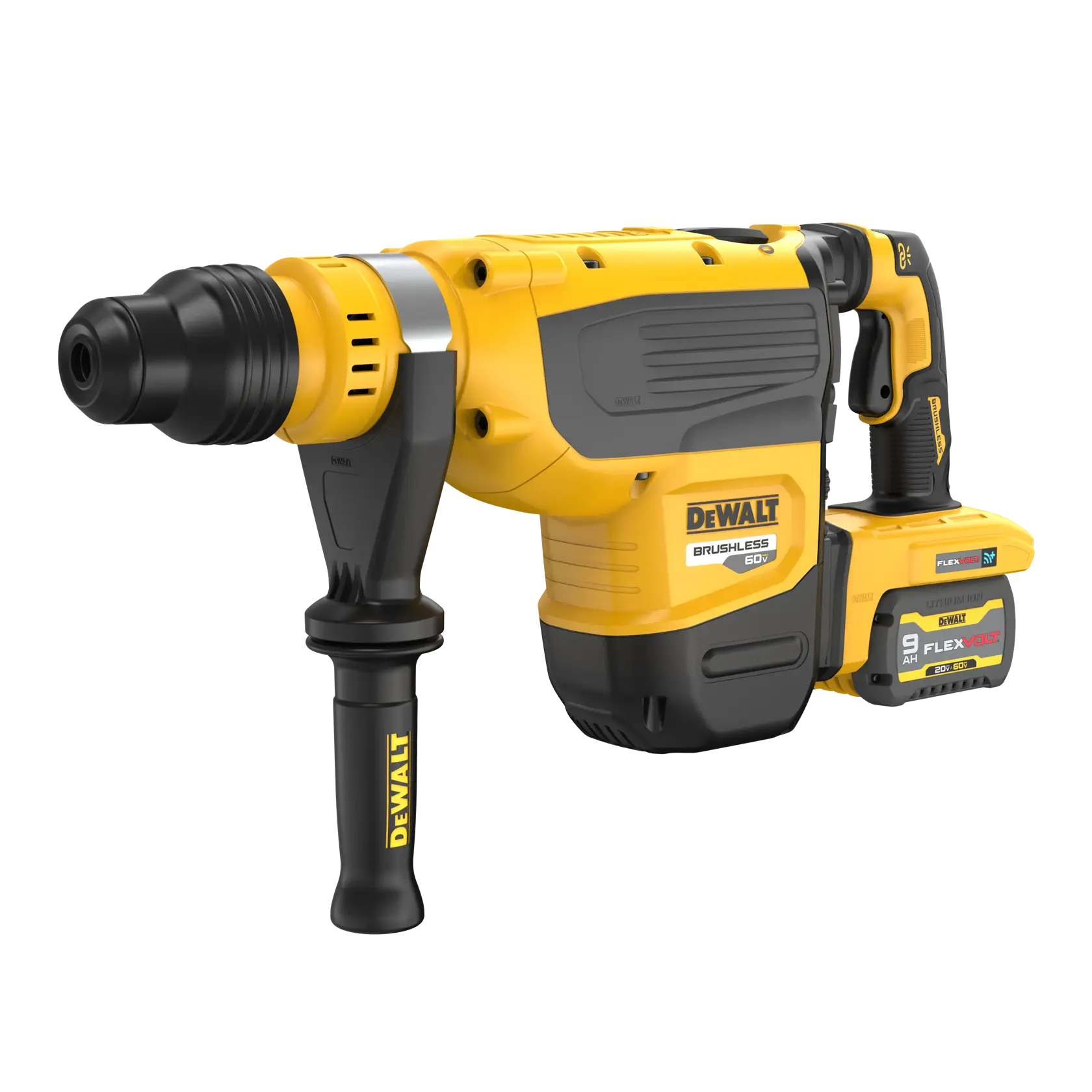 DEWALT® FLEXVOLT 60V MAX* Brushless Cordless 1-7/8-in. (48mm) SDS MAX Combination Rotary Hammer with (2) 9.0 Ah Batteries and Charger