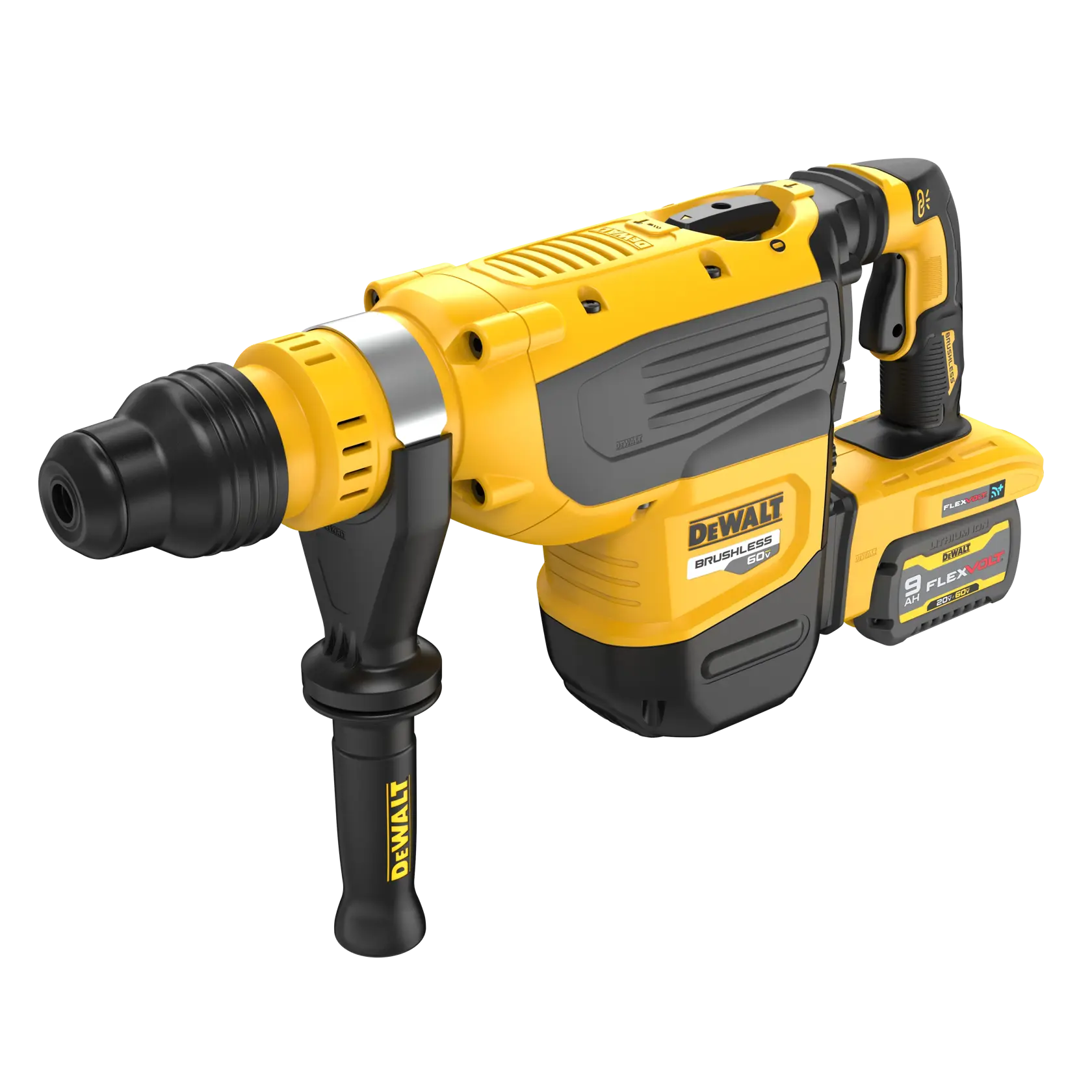 DEWALT® FLEXVOLT 60V MAX* Brushless Cordless 1-7/8-in. (48mm) SDS MAX Combination Rotary Hammer with (2) 9.0 Ah Batteries and Charger thumbnail 3