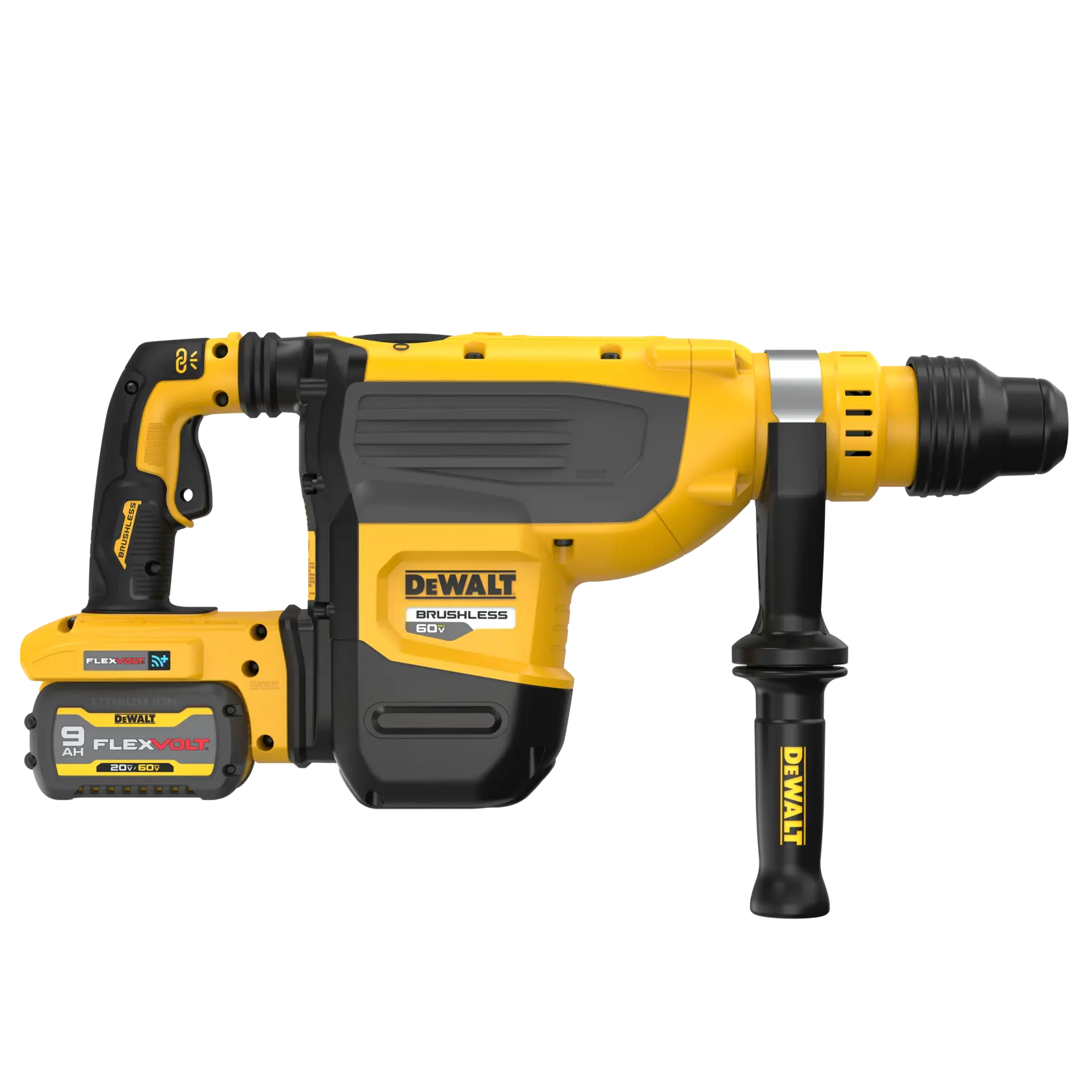DEWALT® FLEXVOLT 60V MAX* Brushless Cordless 1-7/8-in. (48mm) SDS MAX Combination Rotary Hammer with (2) 9.0 Ah Batteries and Charger thumbnail 4