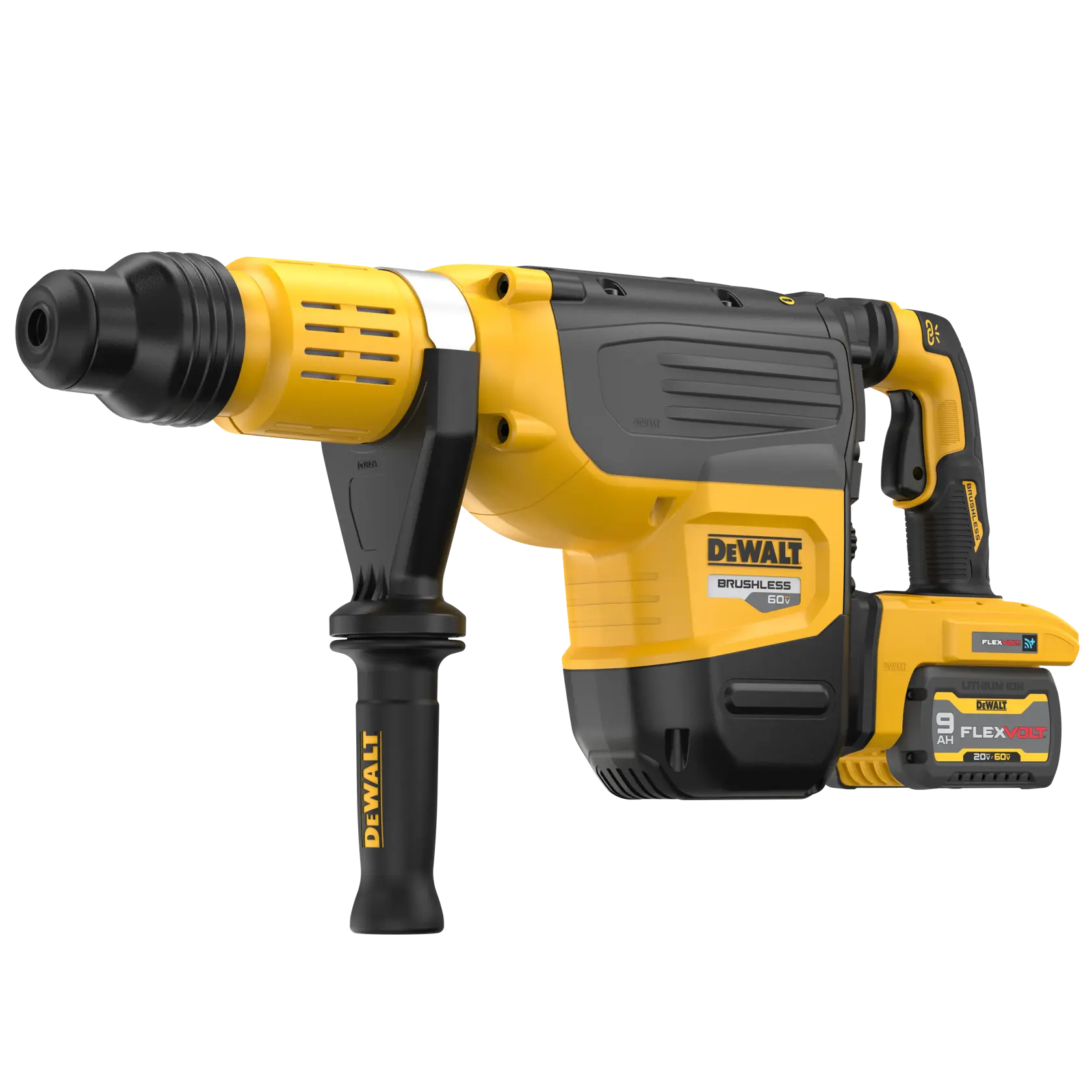 DEWALT® FLEXVOLT 60V MAX* 2-in. (50mm) Brushless Cordless SDS MAX Combination Rotary Hammer with (2) 9.0 Ah Batteries and Charger
