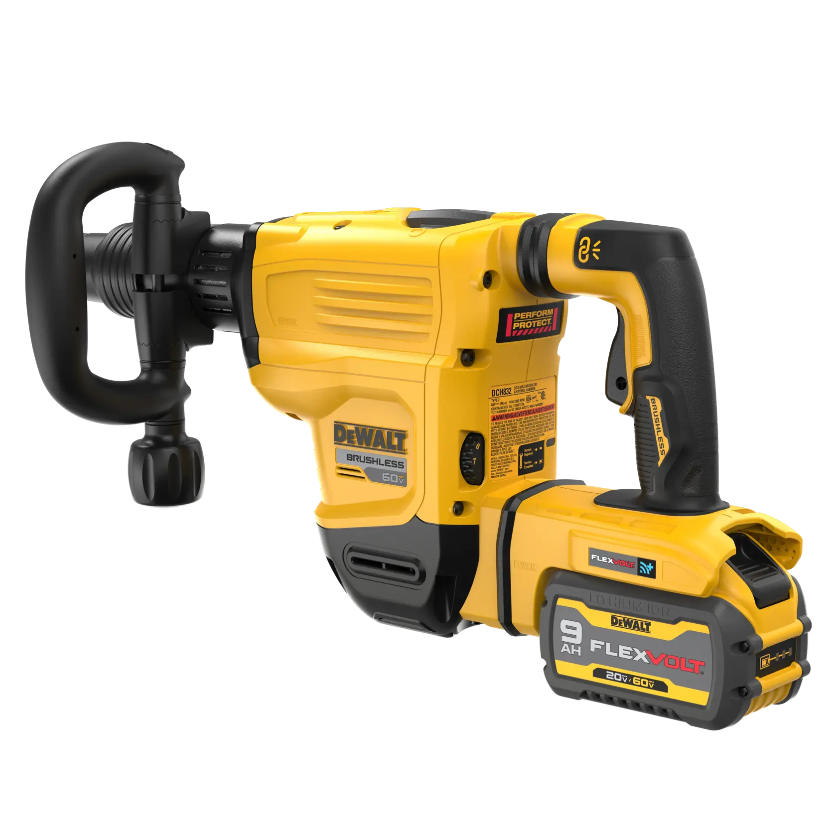 DEWALT® FLEXVOLT 60V MAX* Cordless 15 lb. 3/4-in. (19mm) SDS Max Chipping Hammer with (1) 9.0 Ah Battery and Charger thumbnail 5