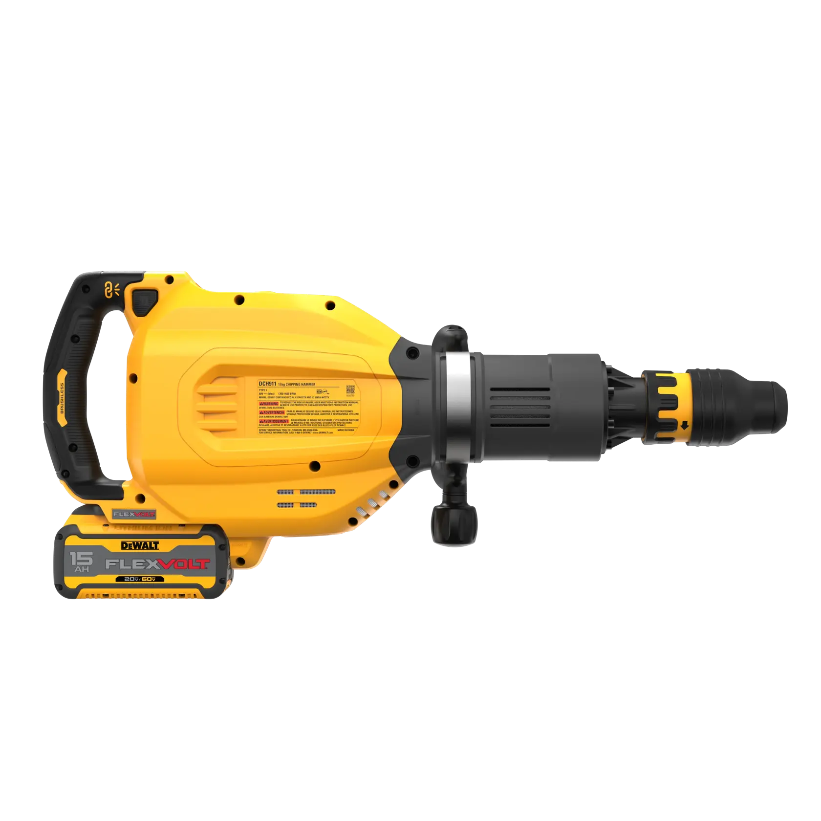 DEWALT® 60V MAX* 27 LBS SDS MAX INLINE CHIPPING HAMMER thumbnail 4