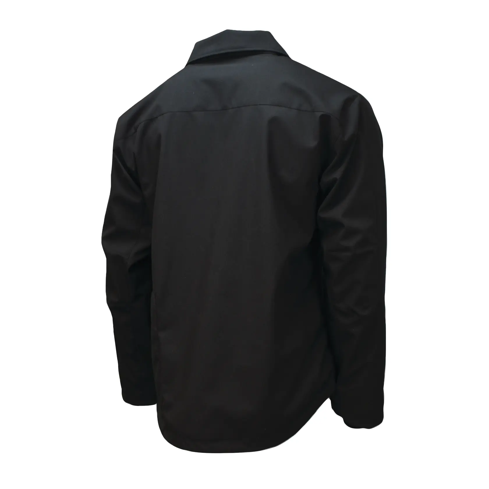 Back-view of  structured heated jacket