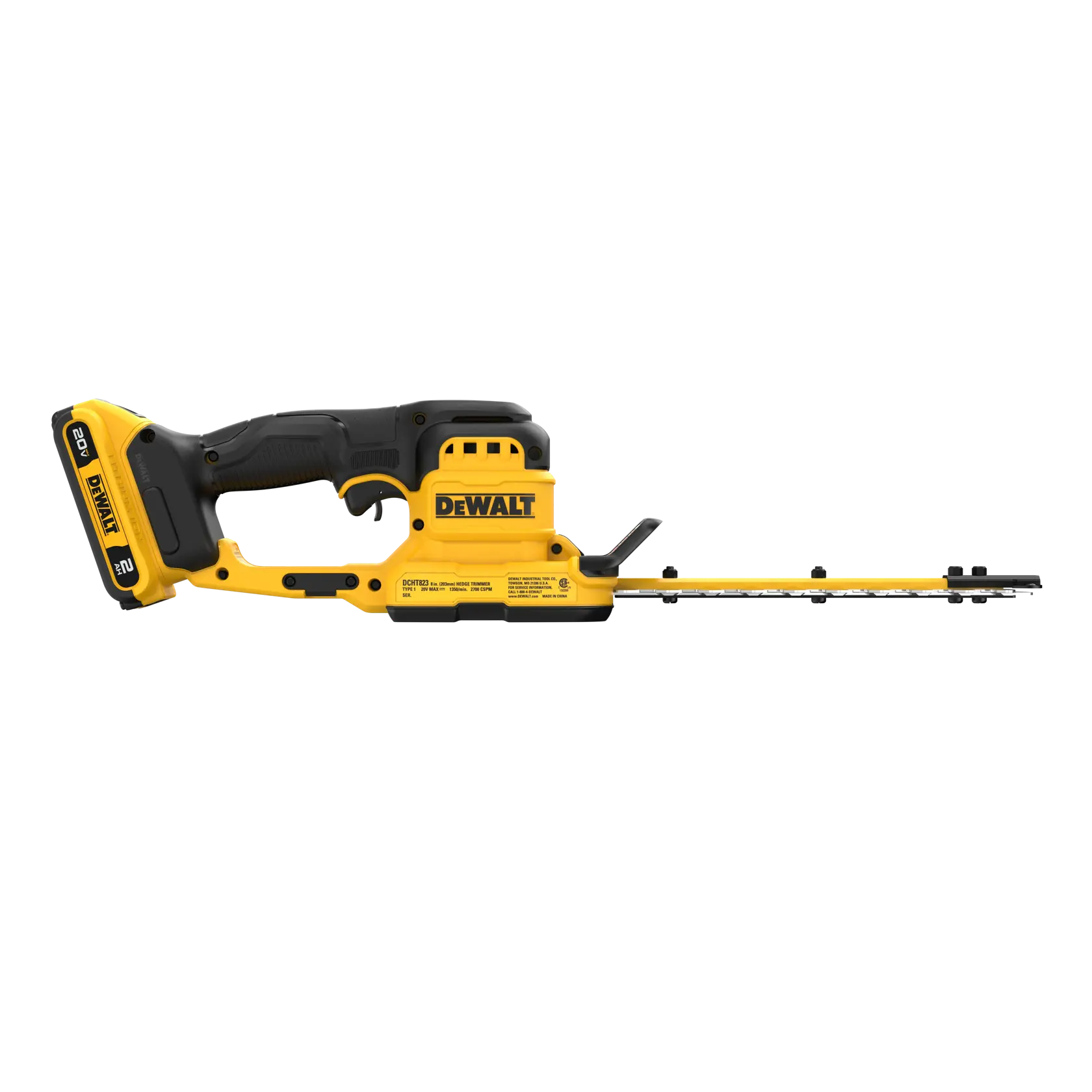 DEWALT® 20V MAX* 8-in. Cordless Compact Hedge Trimmer Kit thumbnail 4