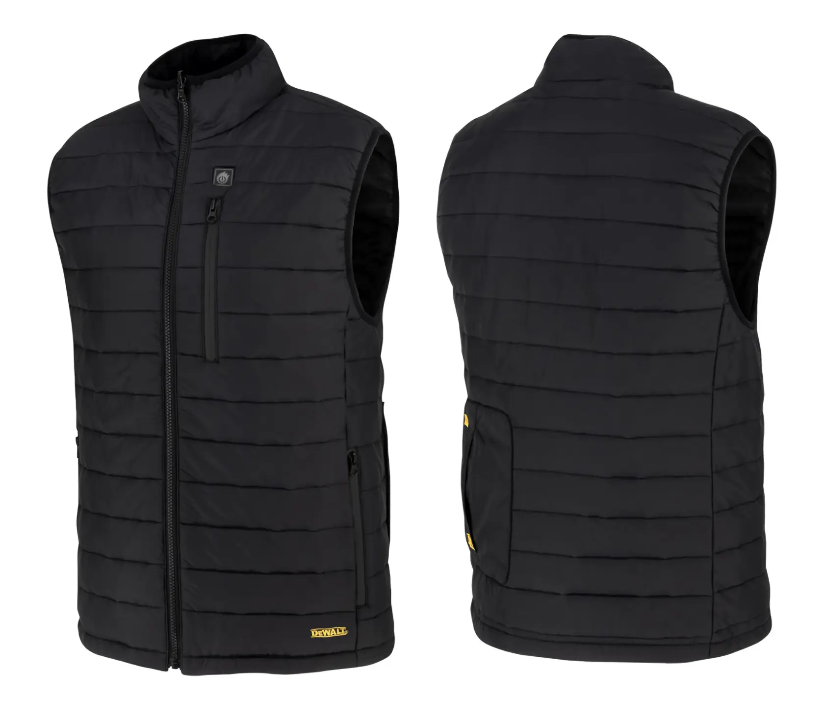 DEWALT® Men's Heated Puffer Vest - Black - Size 2X - Kitted thumbnail 5