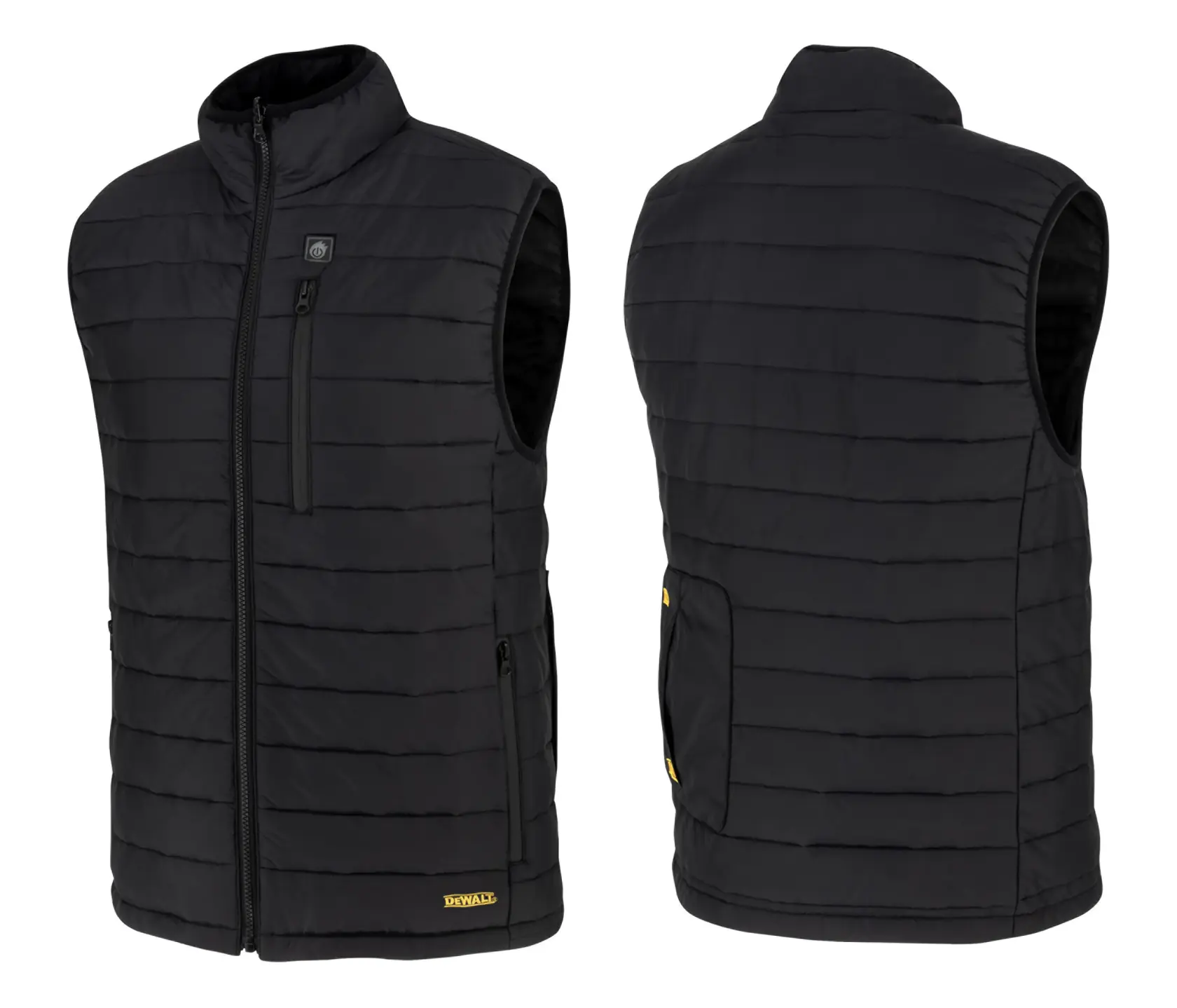 DEWALT® Men's Heated Puffer Vest - Black - Size XL - Kitted thumbnail 5