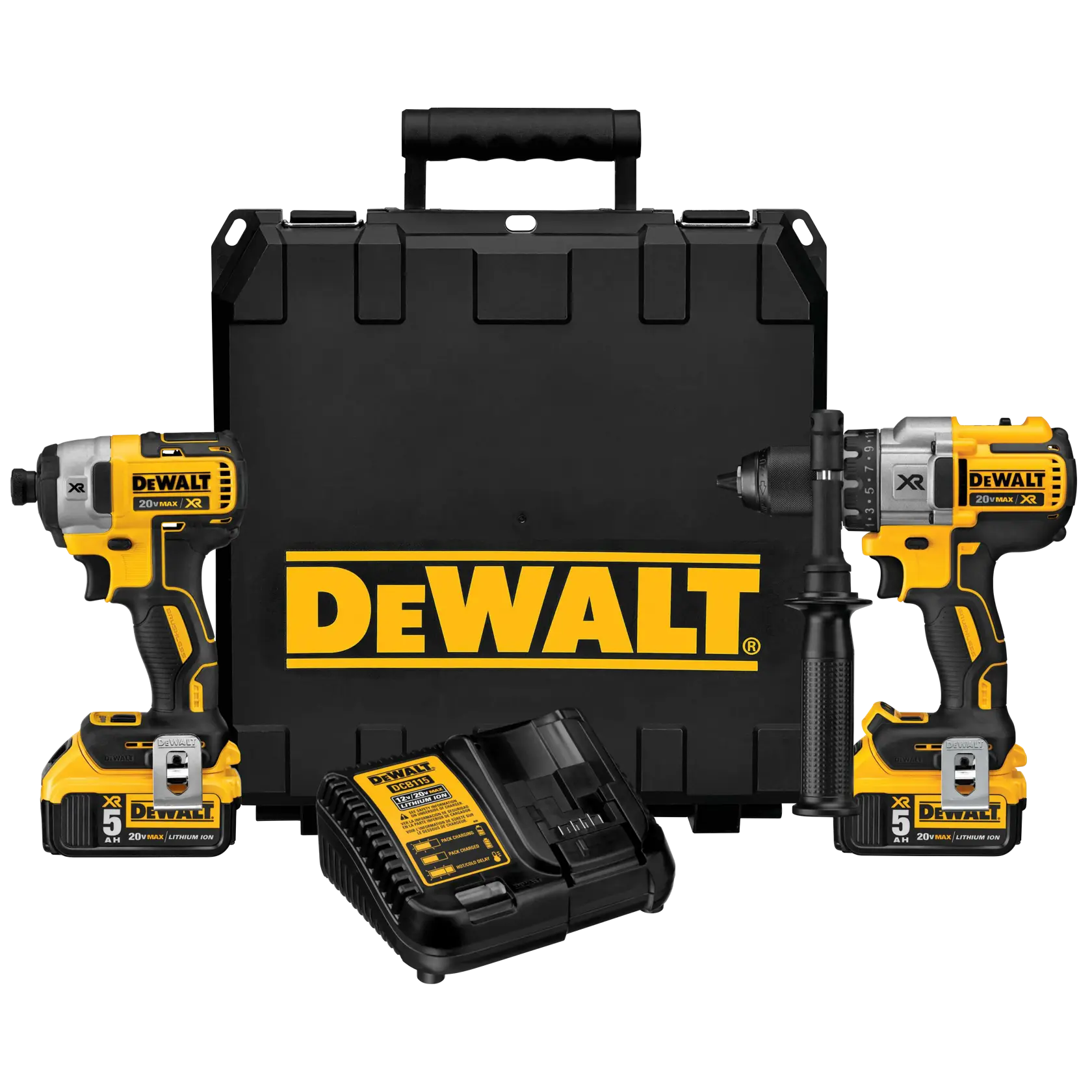 cordless brushless XR hammerdrill, impact driver and charger with kit