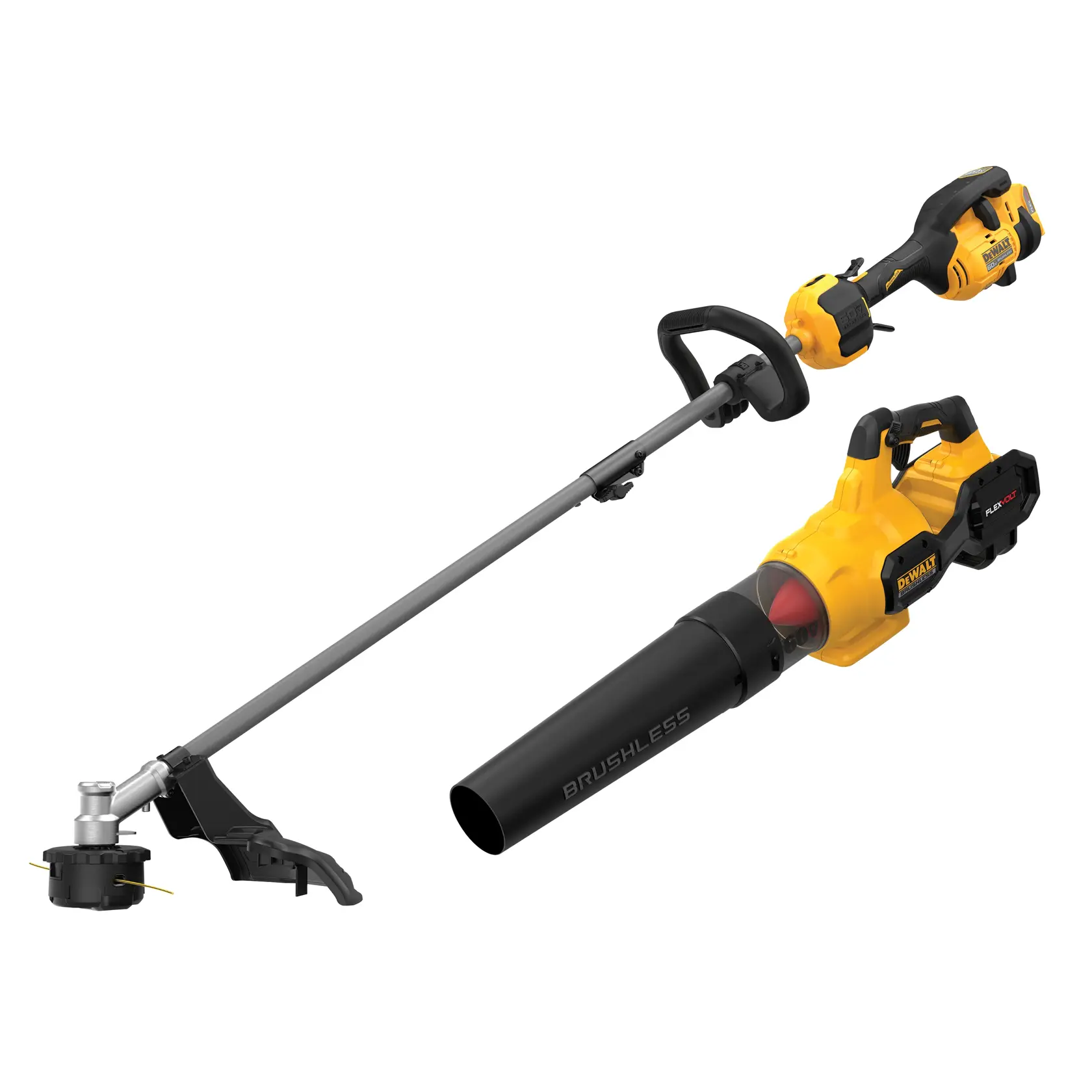 DEWALT® 60V MAX* 17-in. Brushless Cordless Attachment Capable String Trimmer and Handheld Axial Blower Combo Kit