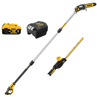cordless pole saw and pole hedge trimmer combo kit