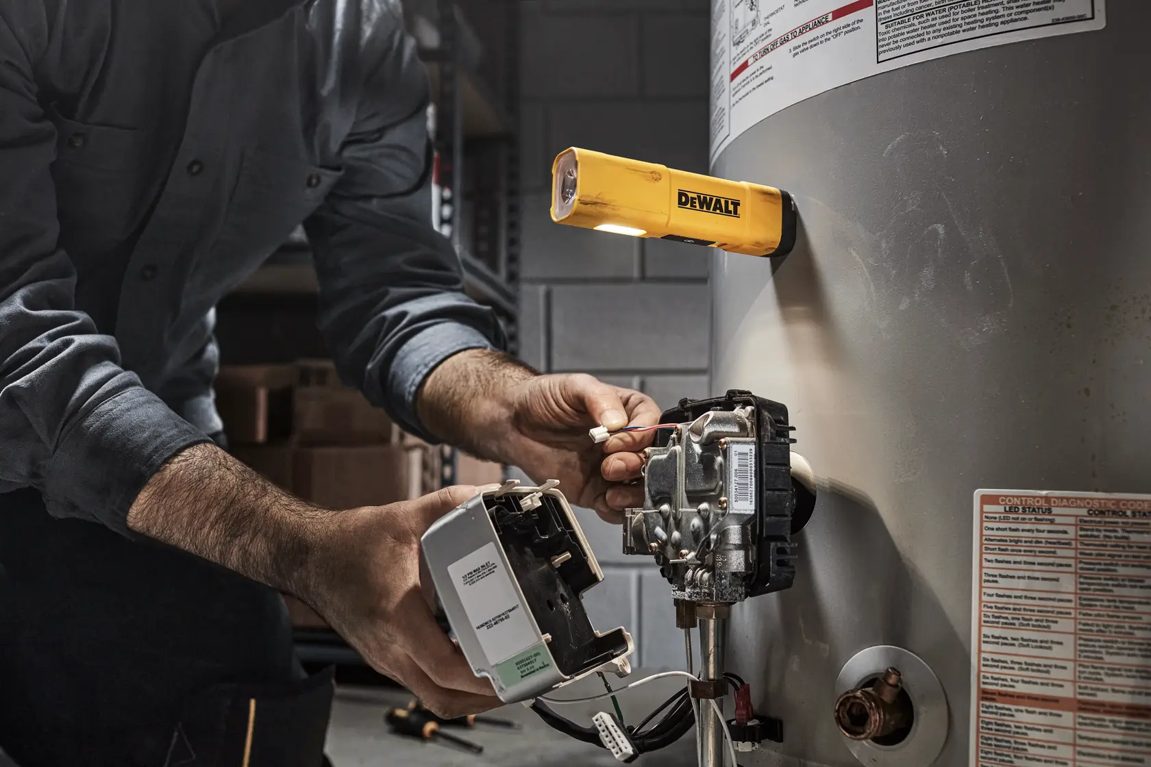 DEWALT flash light charging using the DCB094K DART charger that has DCBP042 POWERSTACK(™) compact battery 