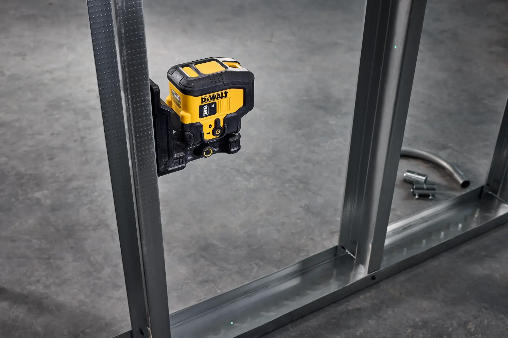 USB Rechargeable Green 3-Spot Laser-Bare laser in a commercial environment