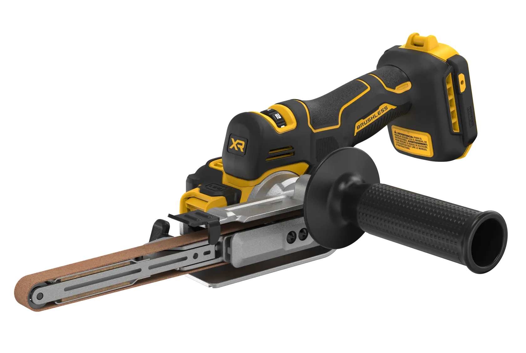 DEWALT 20V* MAX XR Bandfile viewed from the front right side